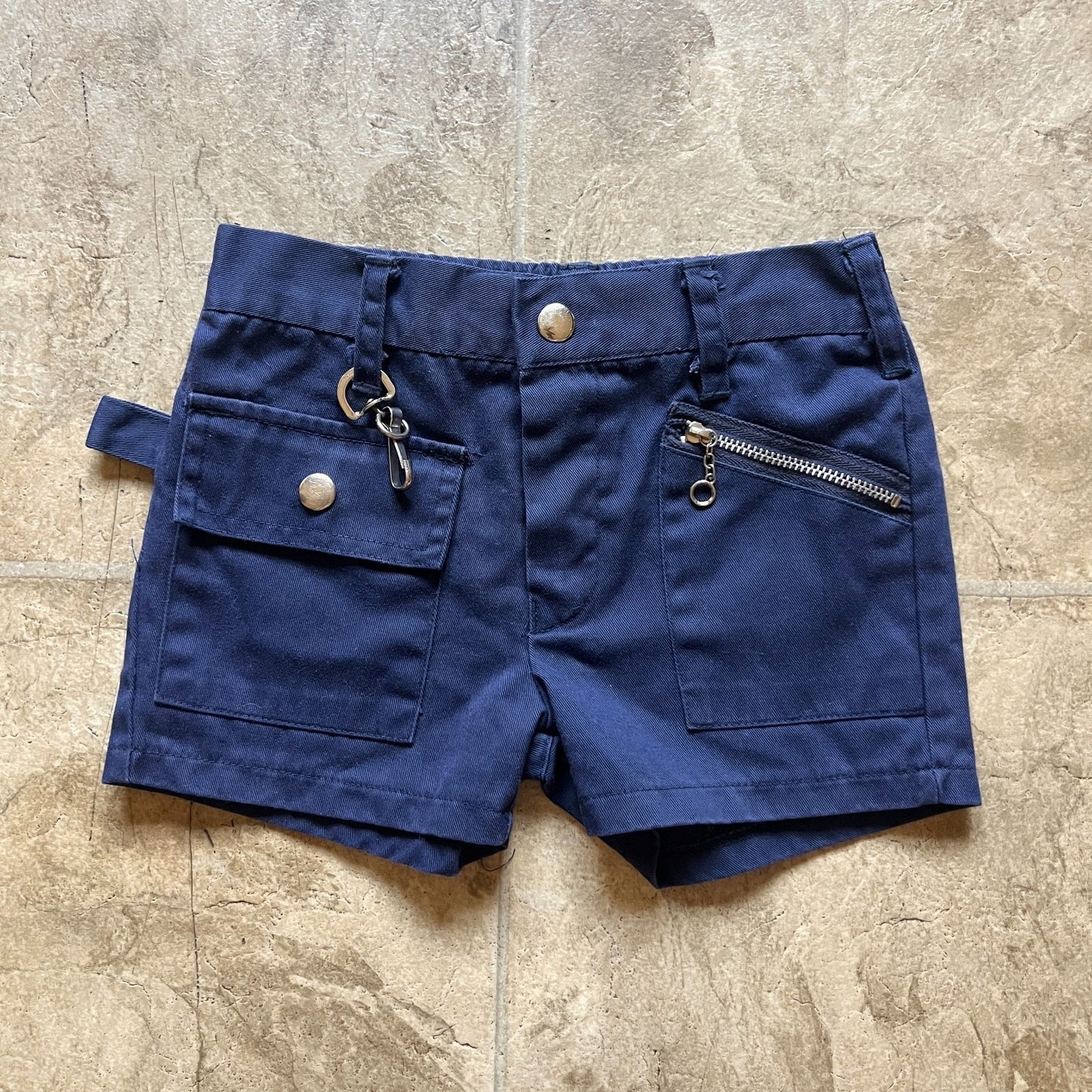 Vtg 70s Sears Toddler Shorts Set of 2 3T Key Chain Holder Preppy Utility Outdoor
