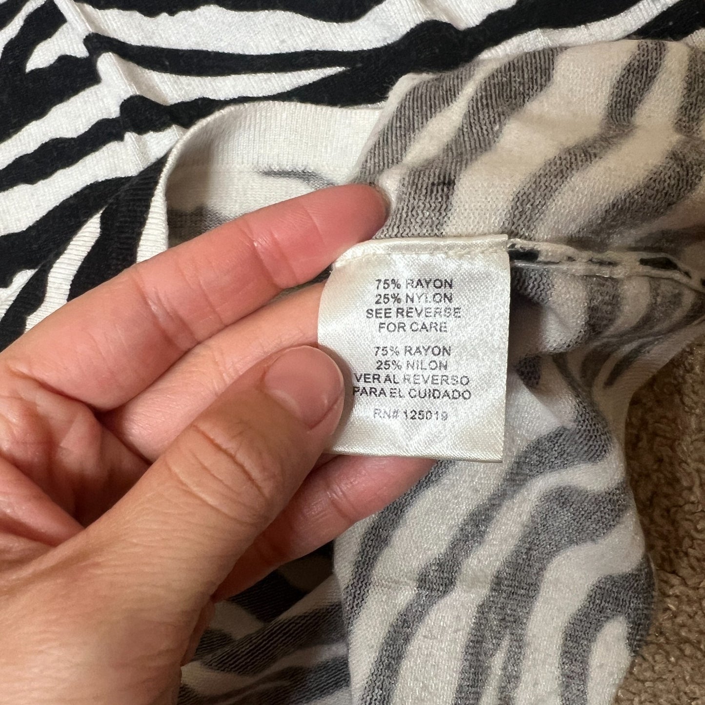 Vtg Y2K Joseph A. Zebra Print Top Size S Goth Grunge Mcbling Clubbing Going Out