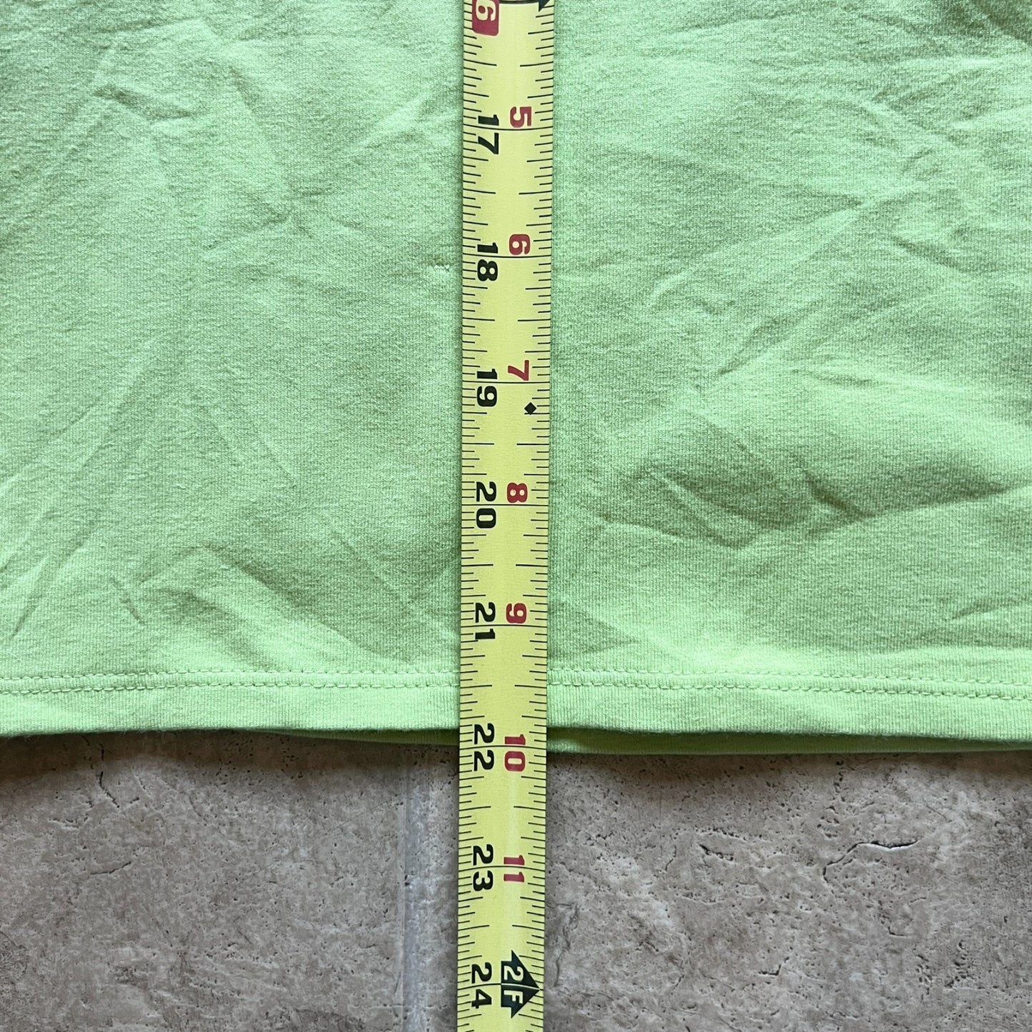 Vintage Y2K Apostrophe Womens Chartreuse Green Top Size LP Ruched Circle Ring