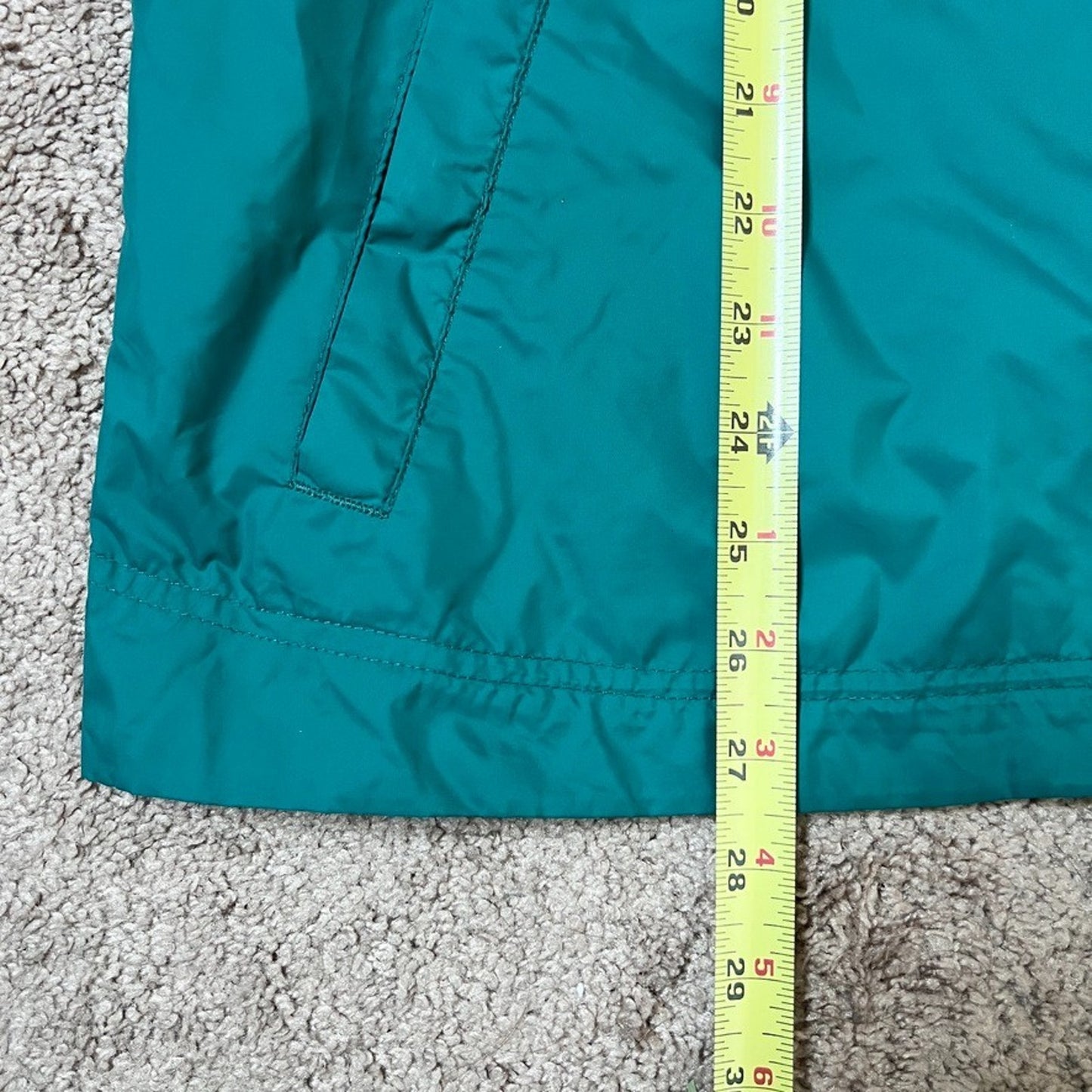 Carhartt Womens Windbreaker Rain Jacket Size M Teal Green Outdoor Gorpcore Hiking Granola Girl