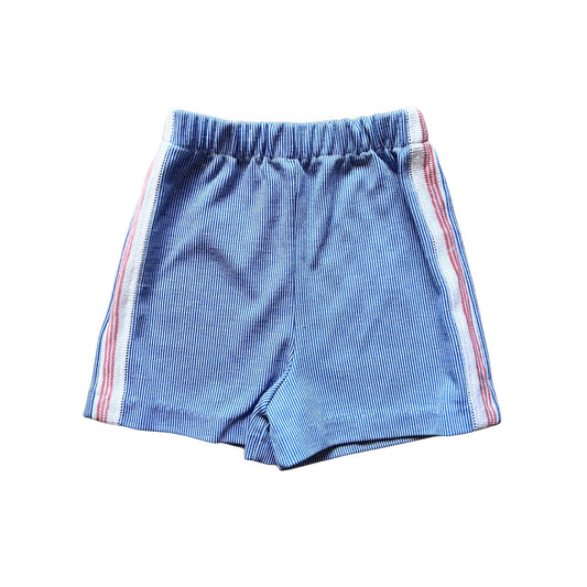 Vintage 80s Carter's Shorts 3T Blue Red Striped Sporty Patriotic Outdoor Beachy