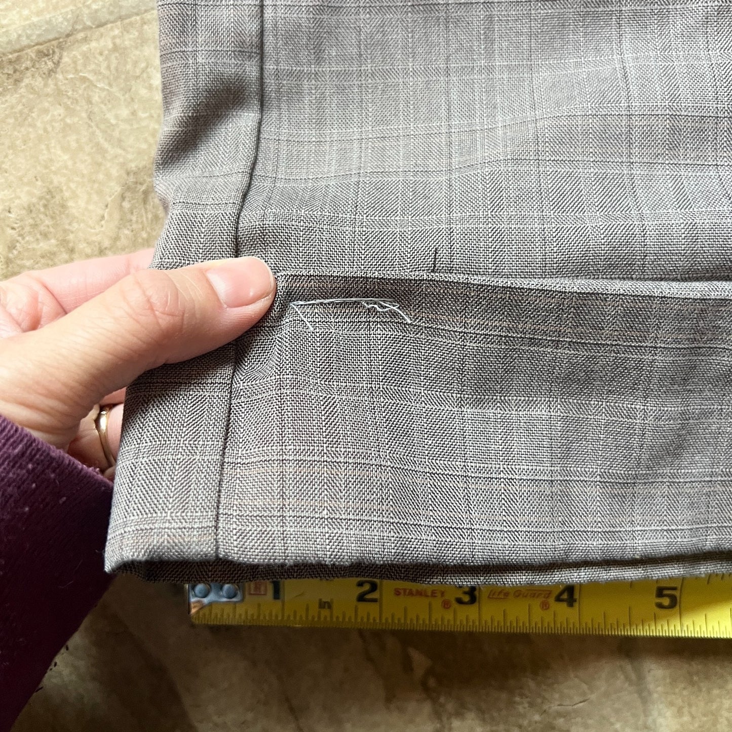 Vtg Y2K New York & Co Cropped Dress Pants 6 Taupe Plaid Office Siren Work Formal