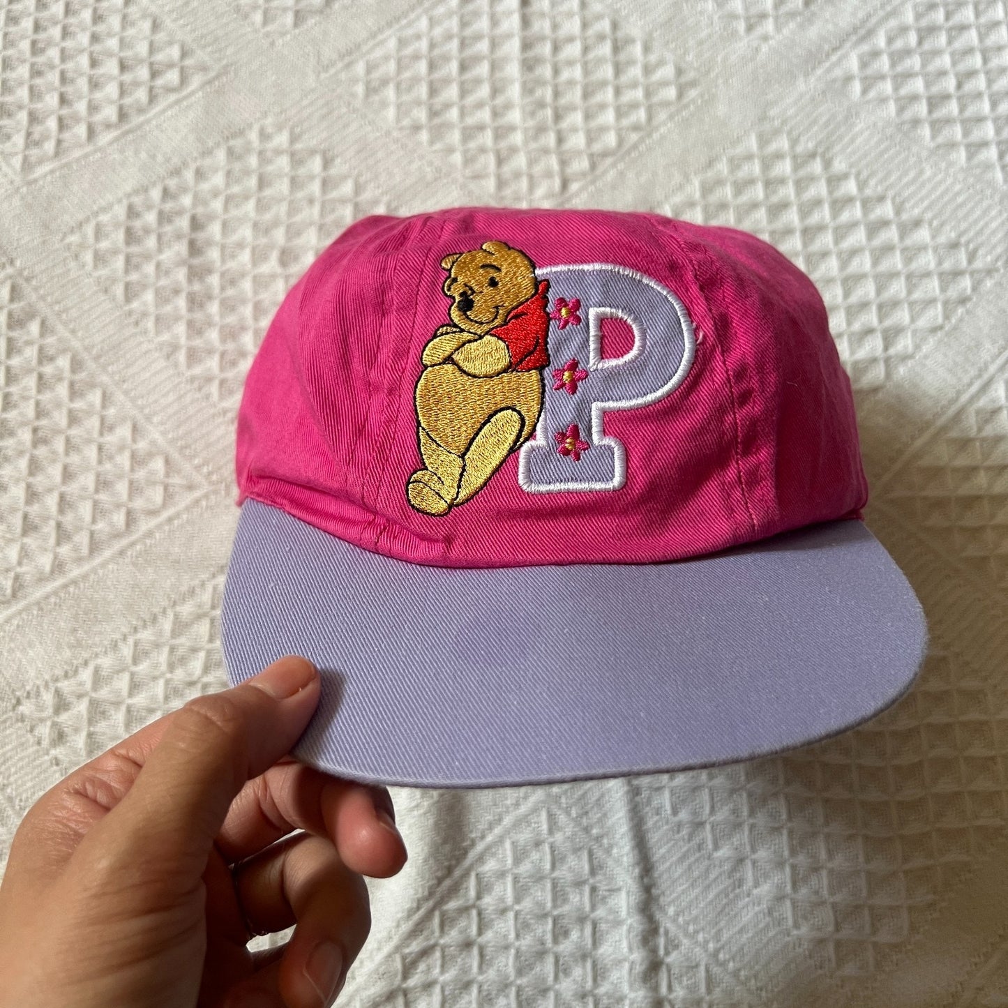 Vtg Y2K Winnie the Pooh Girls Baseball Cap Hat Embroidered Disney Nostalgic Fun