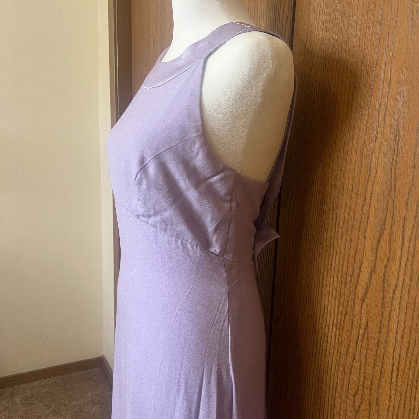 Vtg Y2K Alfred Angelo Maxi Dress Gown Lavender Iridescent Prom Bridesmaid Formal