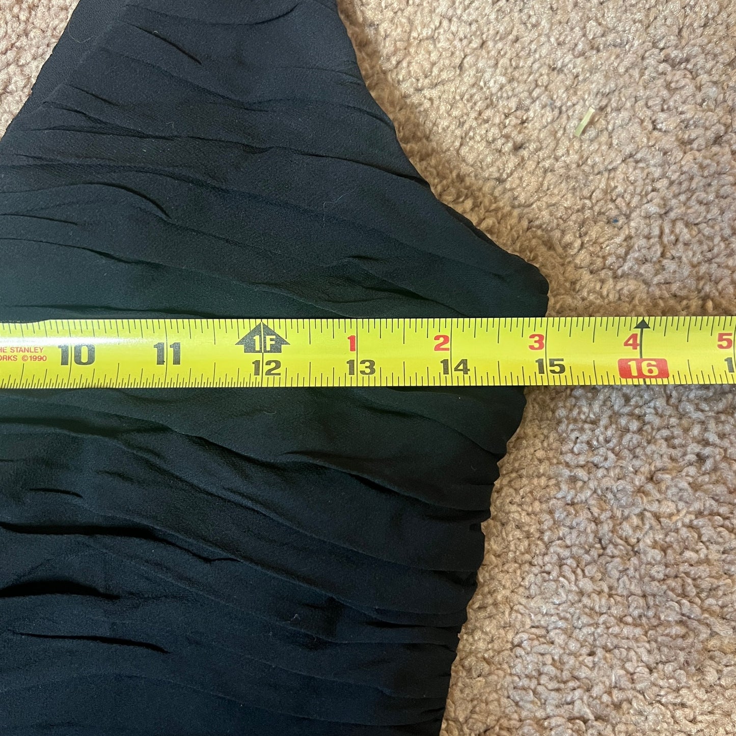 Vtg 80s Kate Unger Dress Size 4 Black 100% Silk Ruffled Formal NYE Party Cocktail