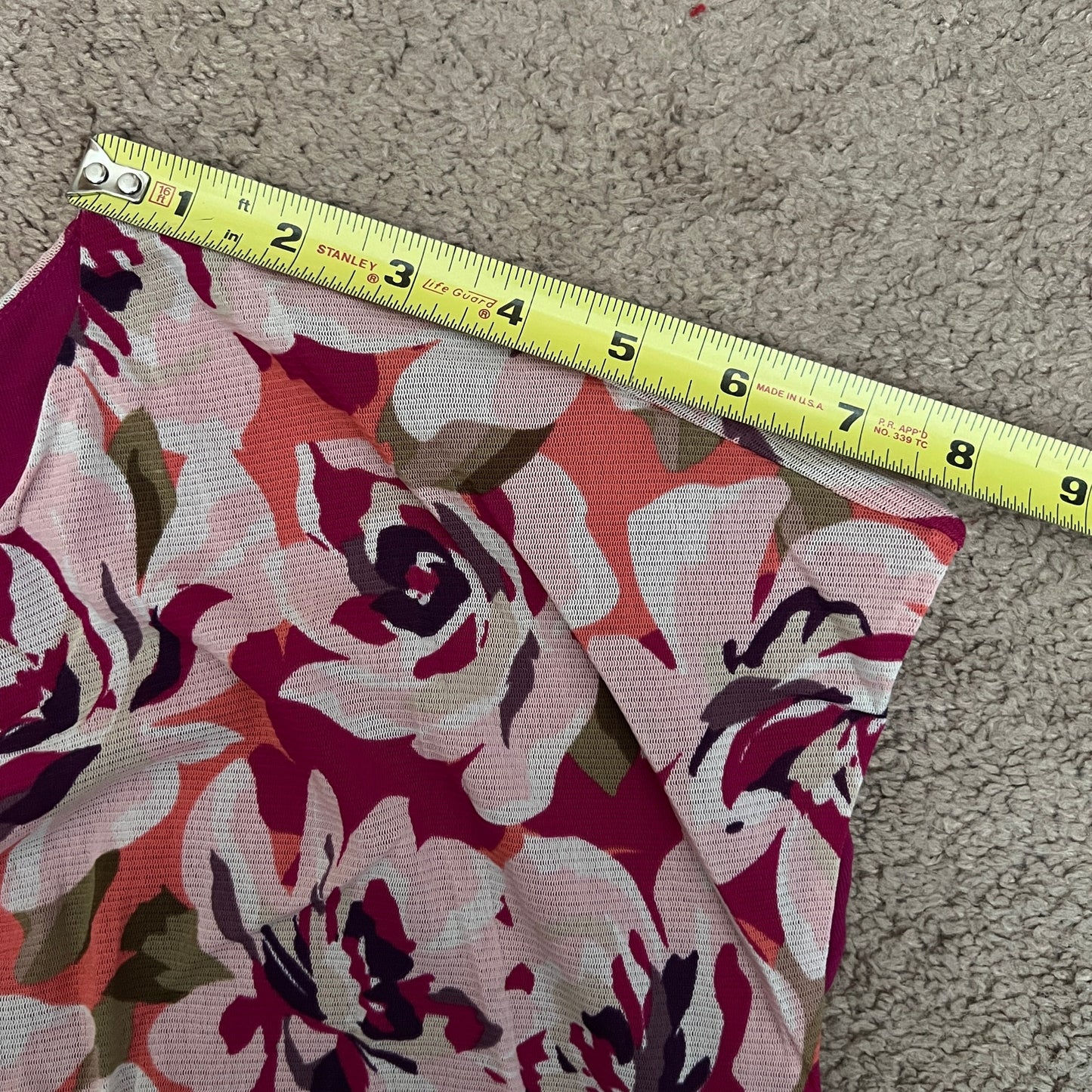 Vintage Y2K Liz Claiborne Floral Ruched Top L Romantic Feminine Statement