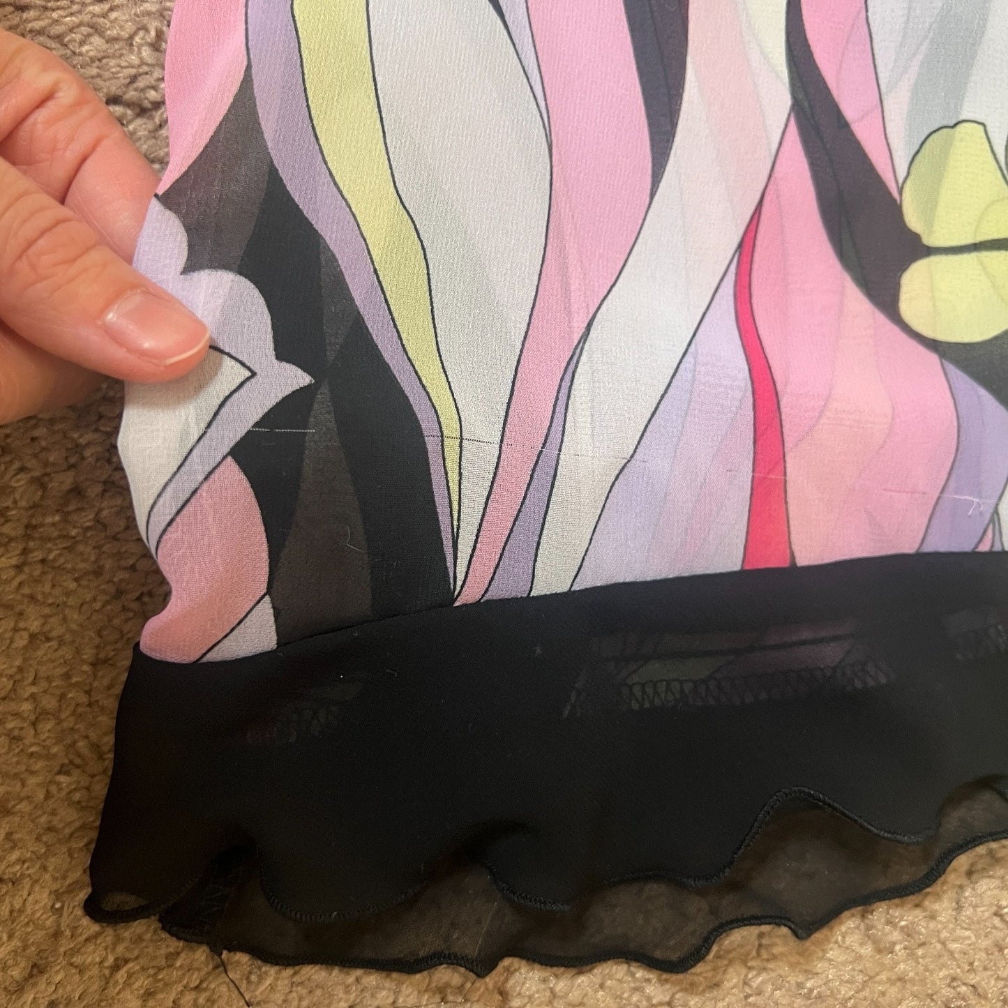 Vtg 80s Womens Cardigan 14P Light-weight Sheer Floral Mod Groovy Hippie Eclectic