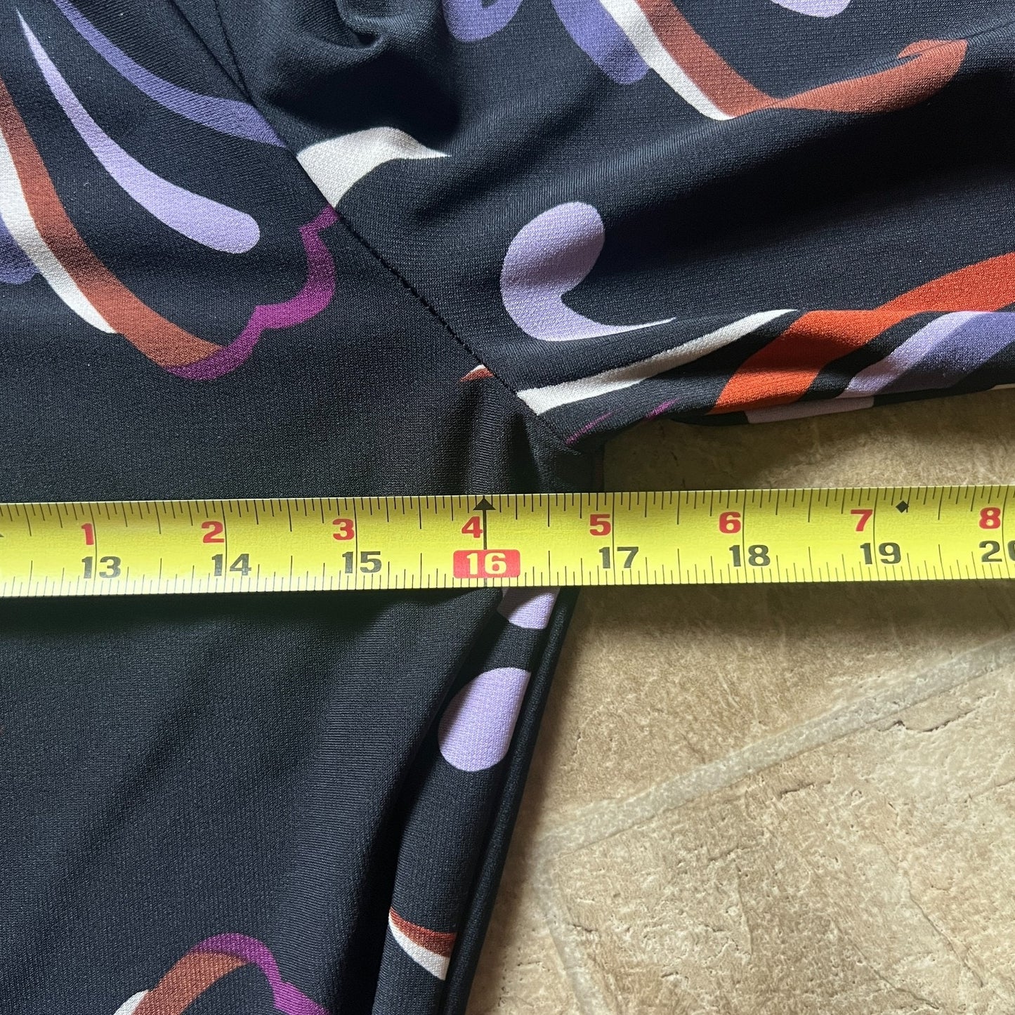 Lily Womens 70s Inspired Shift Dress Black Multi-color Swirl Abstract Pattern Mod Artsy