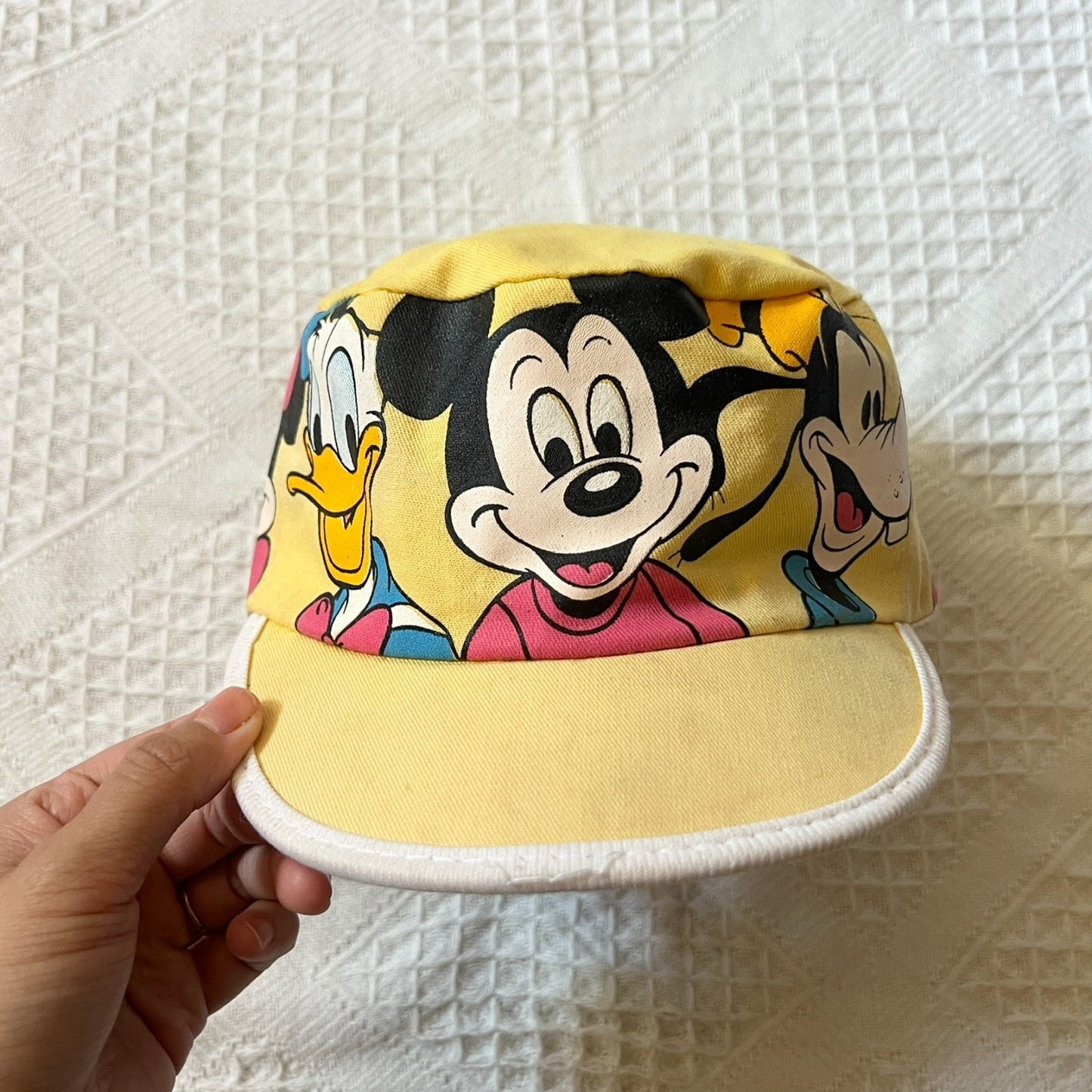 Vtg 80s Mickey & Friends Kids Painters Cap Multi-color Disney Retro Nostalgic
