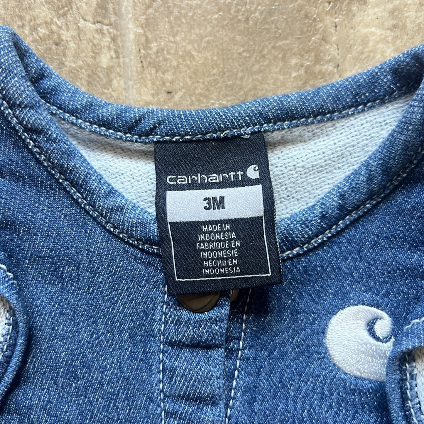 Carhartt Knit Denim Jumpsuit Coveralls 3 Months Classic Utility Outdoor Western