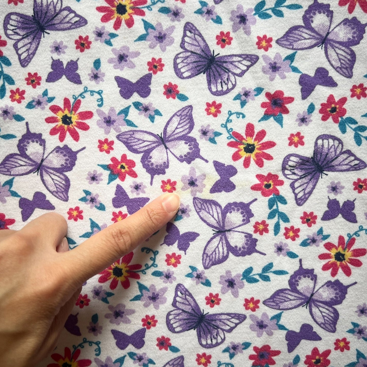 Blair All Over Butterfly Floral T-Shirt Size L Multi-color Whimsical Fairy Garden