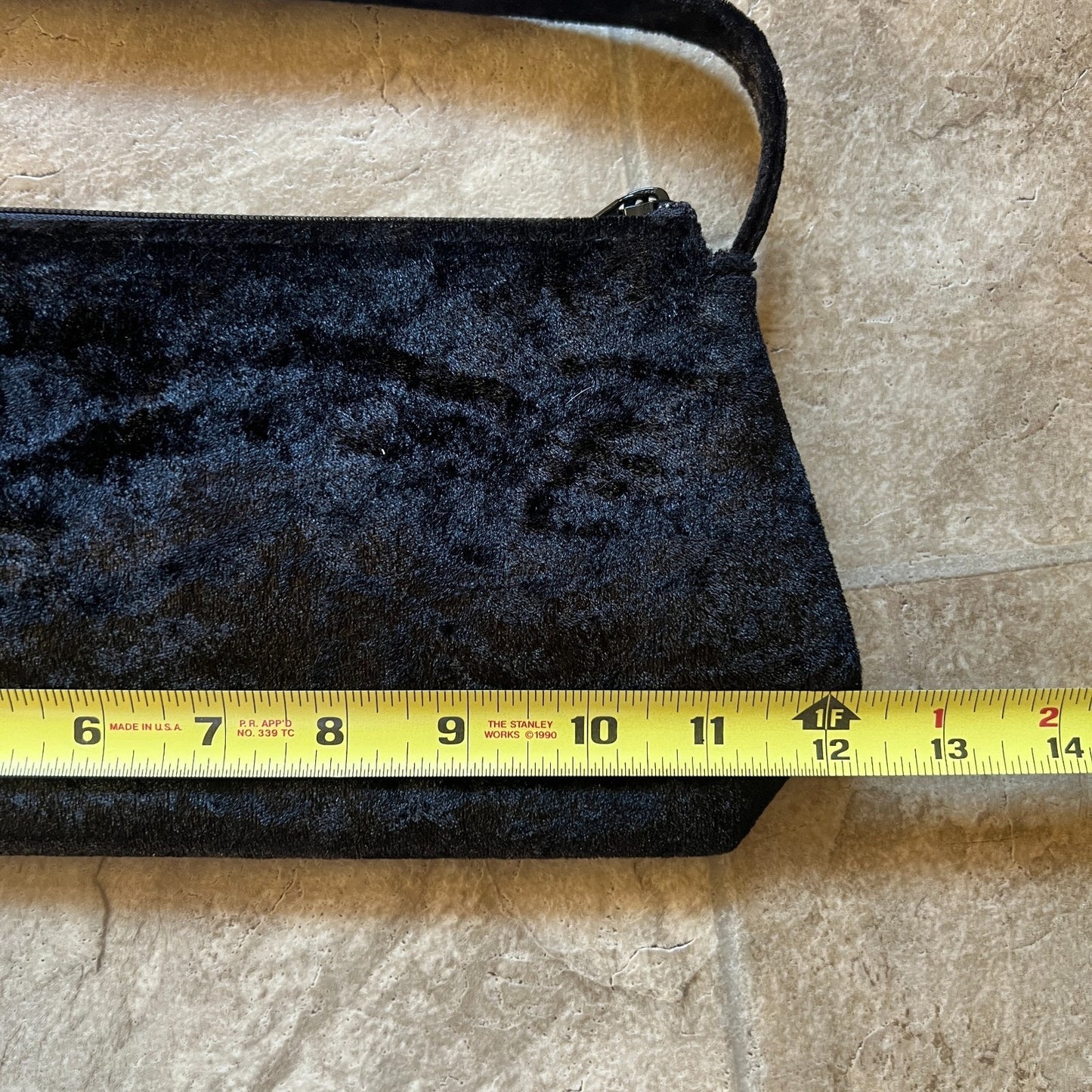 Vtg Y2K Velvet Purse Blue Rhinestones Fairy Goth Whimsigoth Formal Evening Glam