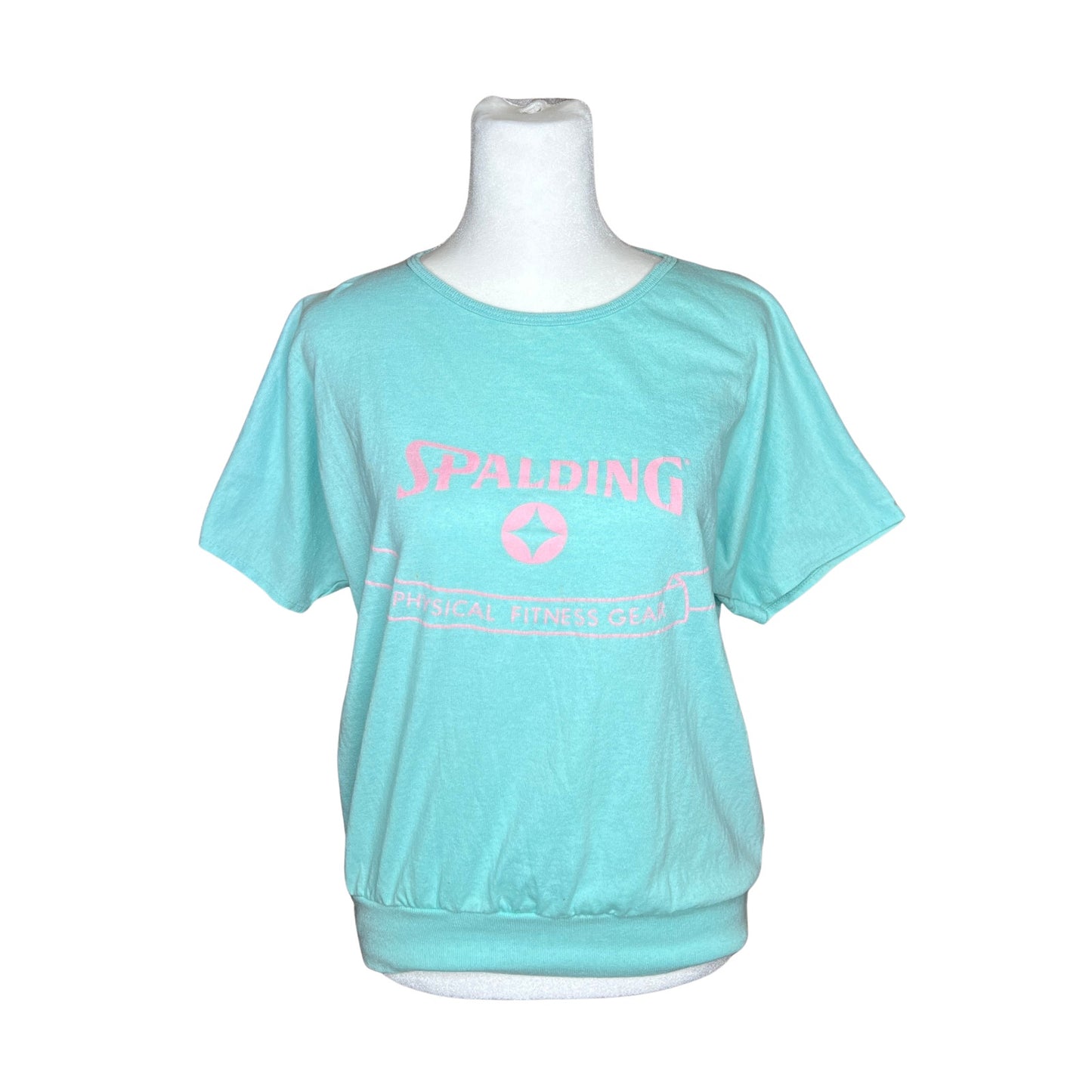 Vintage 90s Spalding Graphic T-Shirt Tennis Sporty Athleisure Gym Preppy Workout