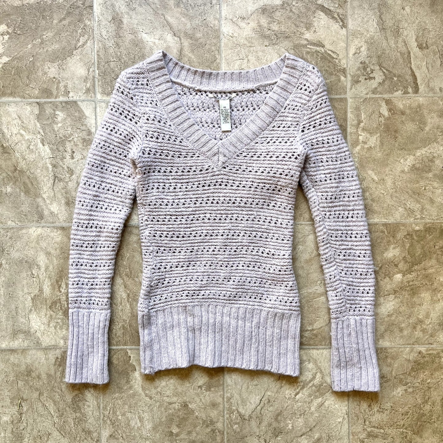 Vintage Y2K Lucky Brand Womens Sweater Wool Alpaca Blend Shimmer Coquette Cozy