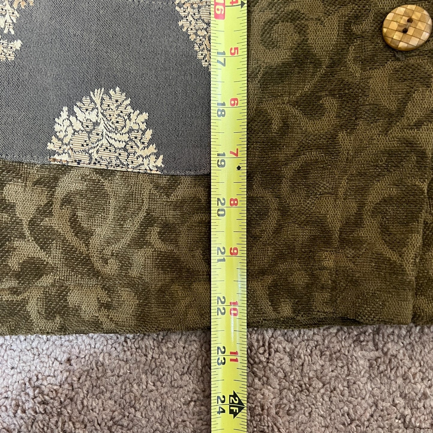 Odile Anthropologie Womens Tapestry Jacquard Jacket Size S Khaki Green Gold Vintage Inspired Artsy Eclectic Avant Garde