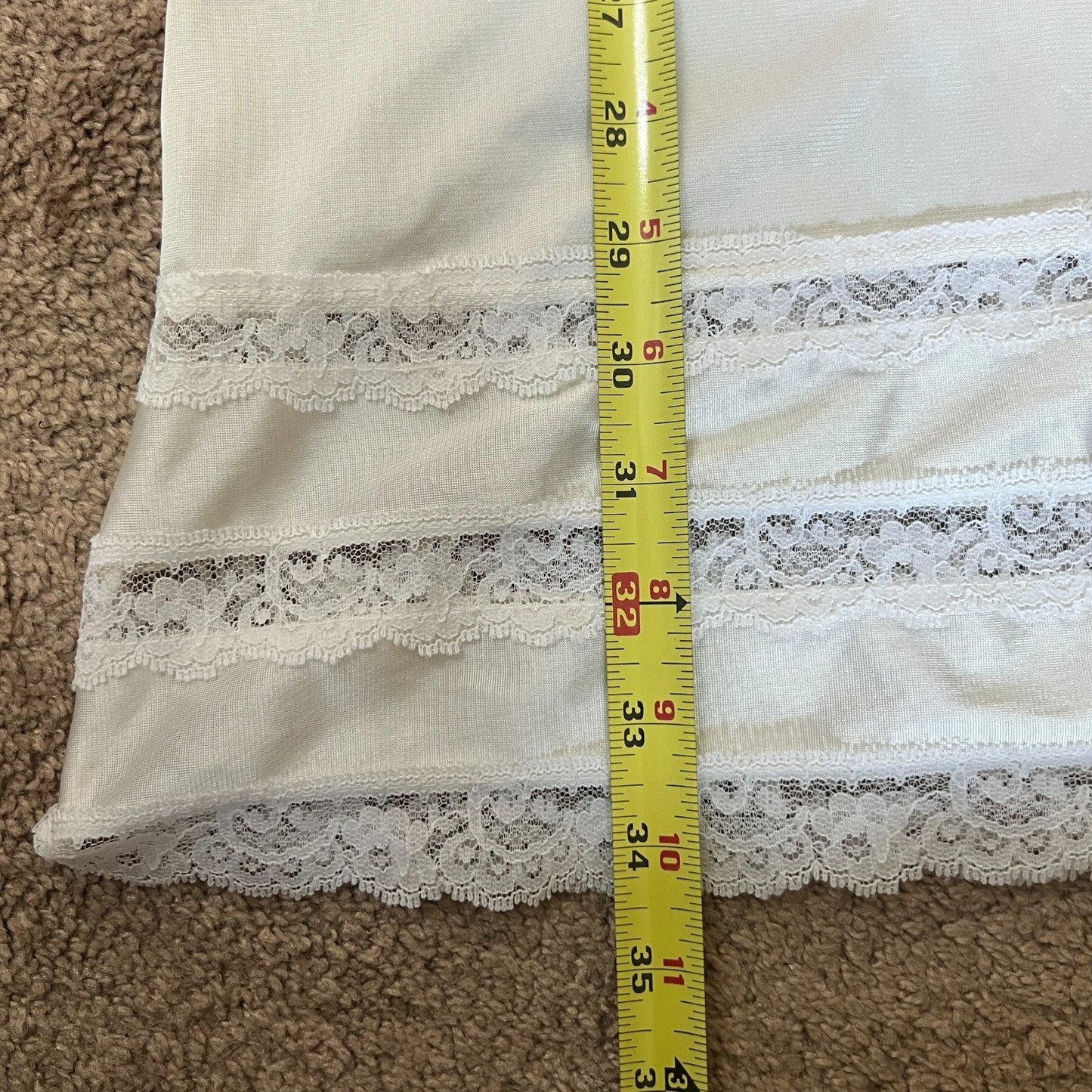 Vintage 80s Sliperfection White Slip Dress Lace Sheer Coquette Soft Girl Angel