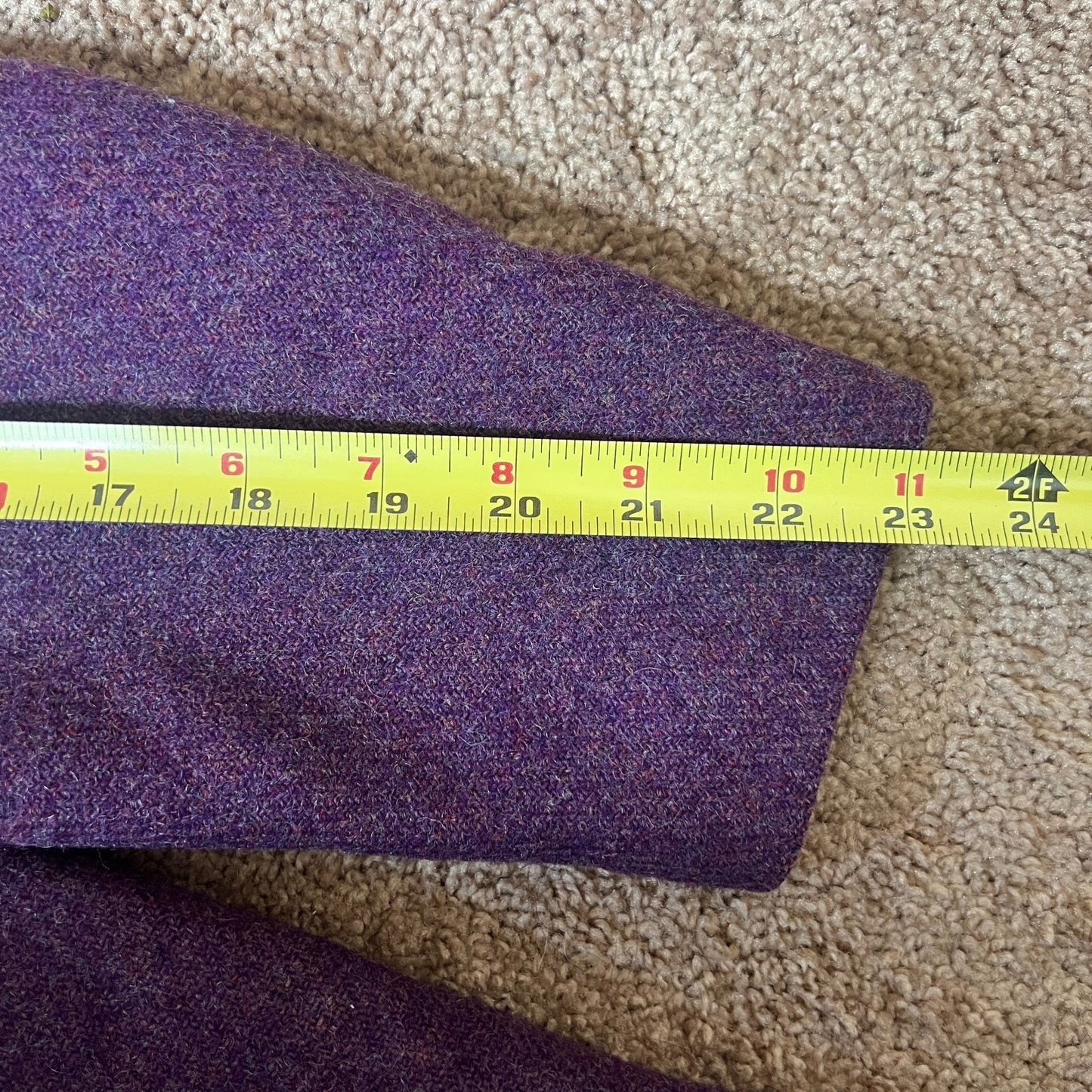 Vintage 1950s Vassar Collection by Modern Deb Womens Long Wool Pea Coat Purple Double Breasted Fur Lining Whimsigoth Twee Old Money Classic