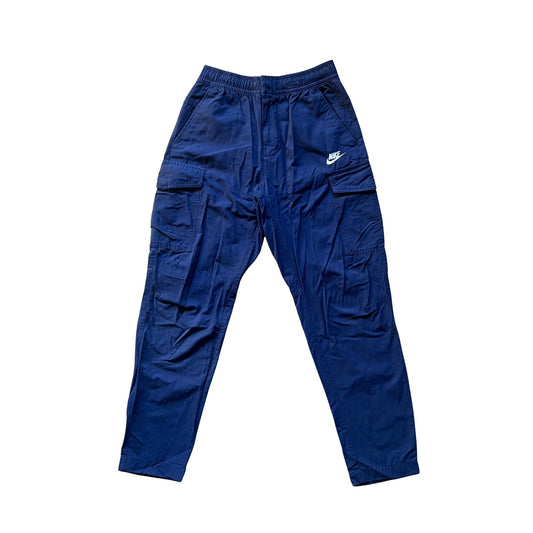 Vtg Y2K Nike Womens Cargo Joggers S Blue Gorpcore Workout Gym Athleisure Skater