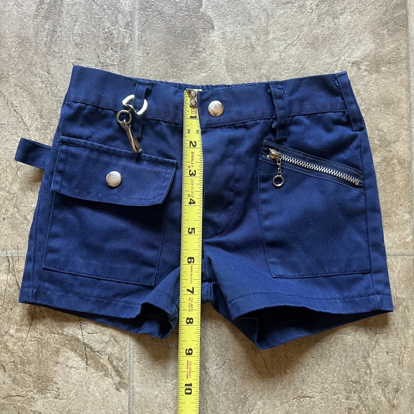 Vtg 70s Sears Toddler Shorts Set of 2 3T Key Chain Holder Preppy Utility Outdoor
