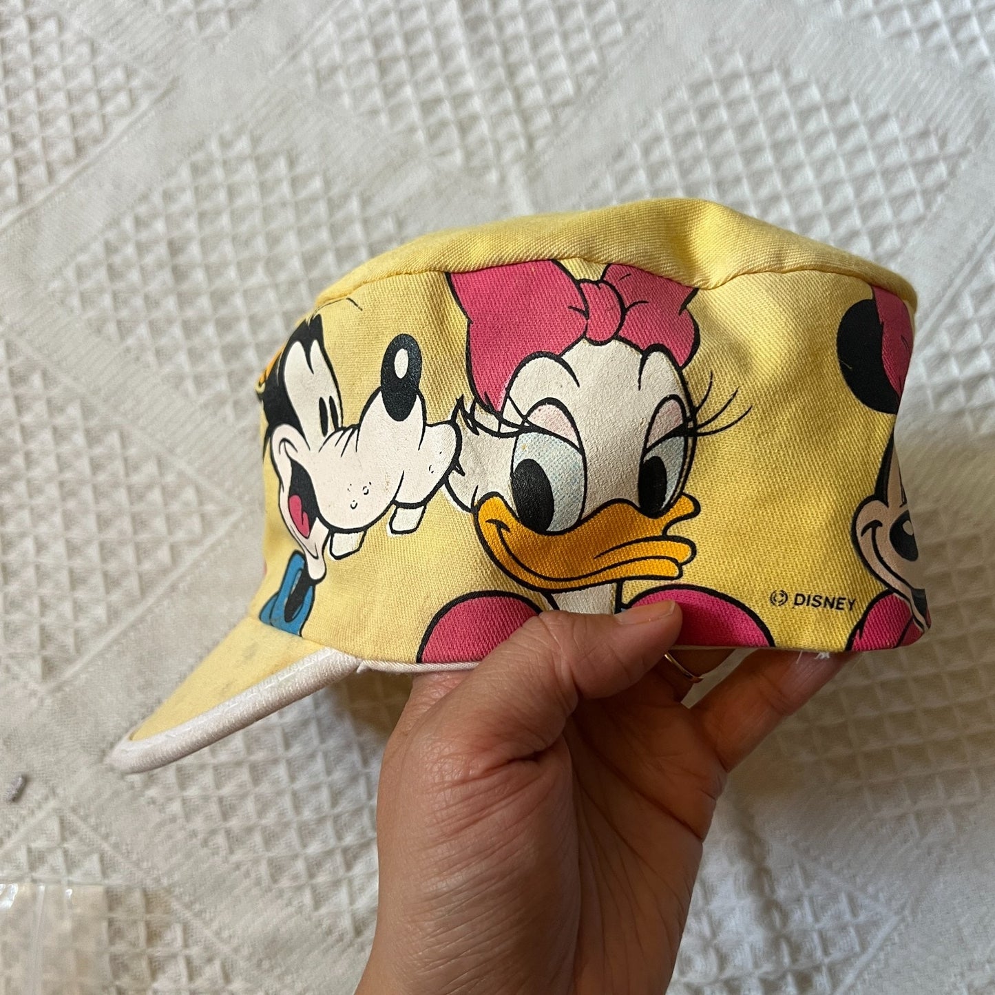 Vtg 80s Mickey & Friends Kids Painters Cap Multi-color Disney Retro Nostalgic