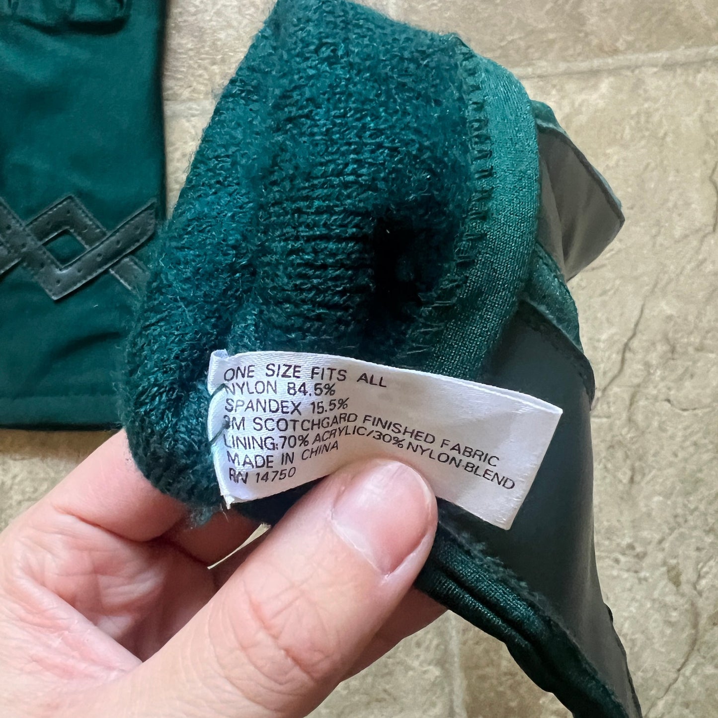 Womens 80s Style Driving Gloves Dark Emerald Green Faux Leather Lined Holiday Christmas Biker Steampunk