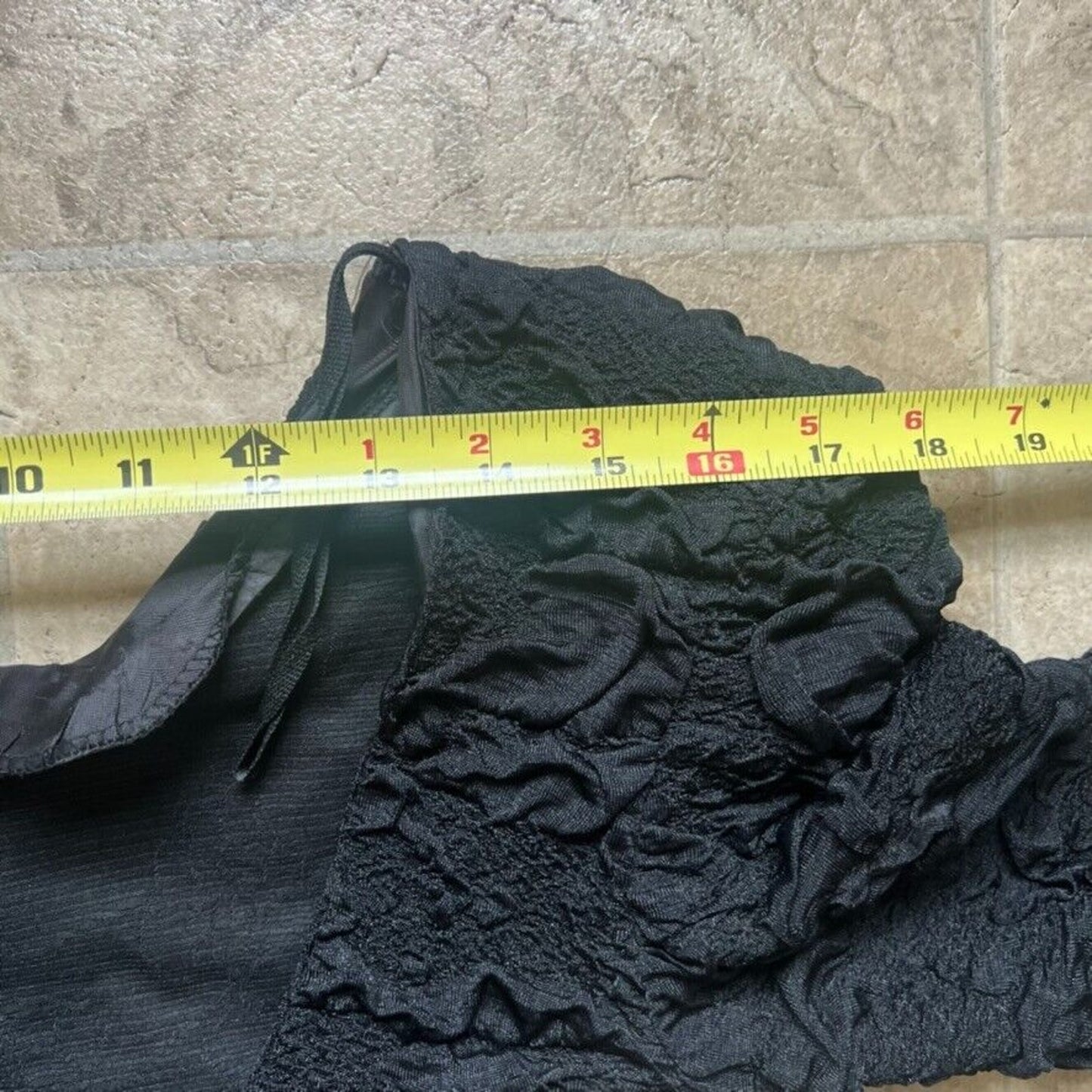 Vtg 80s Frederick's of Hollywood Dress Black Lace Ribbon Drop Waist Witchy Goth
