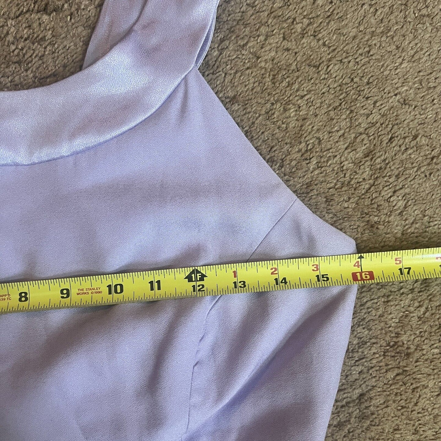 Vtg Y2K Alfred Angelo Maxi Dress Gown Lavender Iridescent Prom Bridesmaid Formal