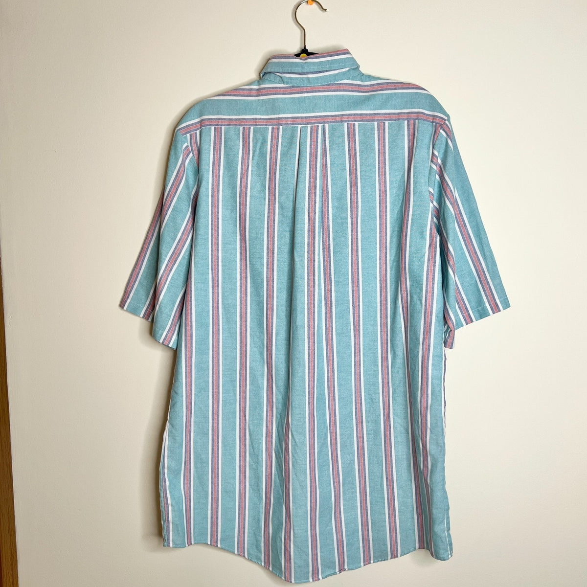 Vtg Saddlebrook Mens Striped Shirt L Embroidered Bird Classic Coastal Western
