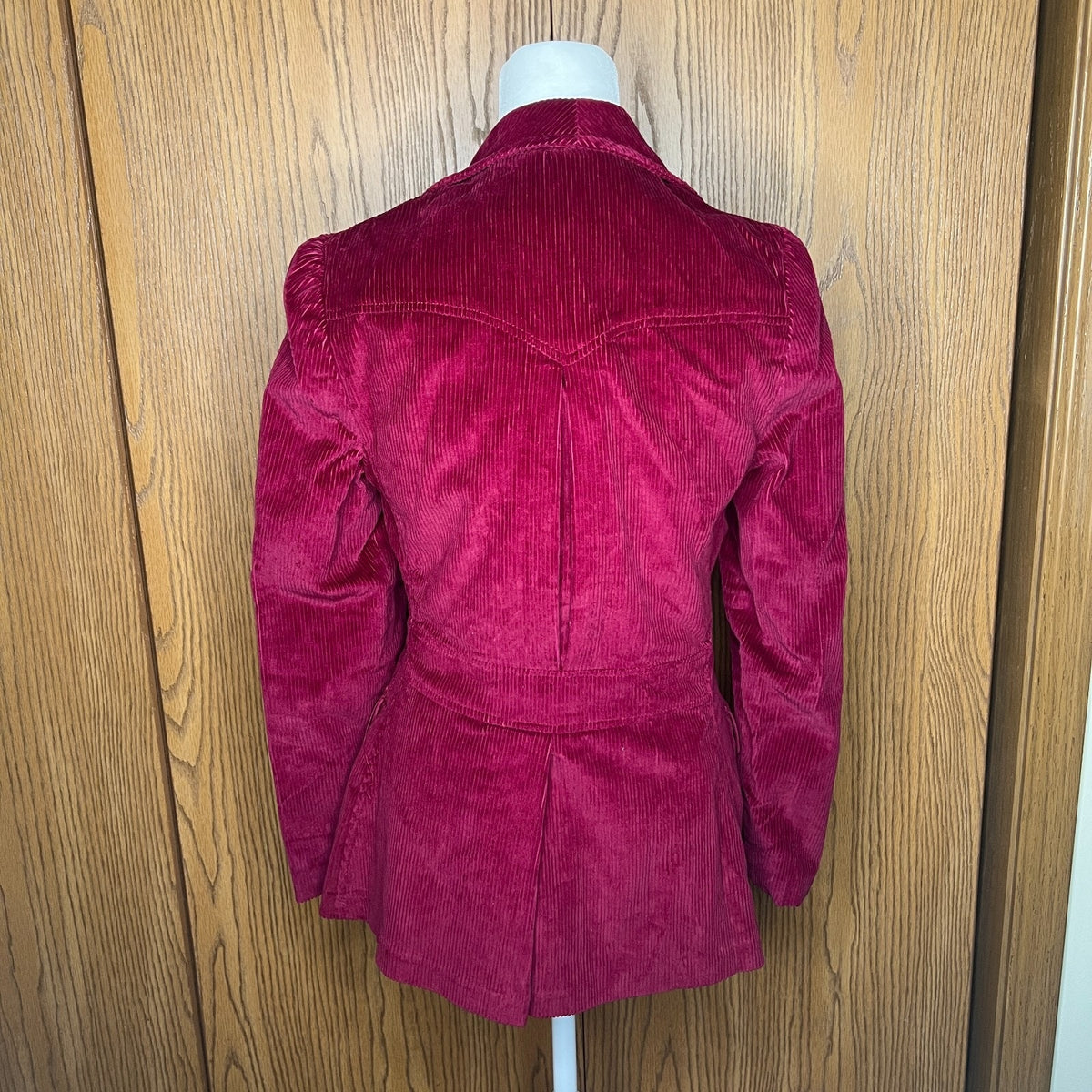 Vtg 70s Artbro Jr Sportswear Corduroy Jacket Burgundy Whimsigoth Academia Preppy