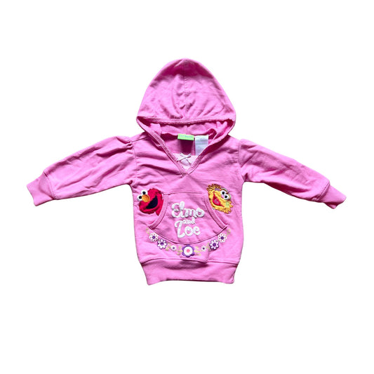 Vtg Y2K 2007 Sesame Street Elmo & Zoe Sweatshirt 18 Months Embroidered Cartoon