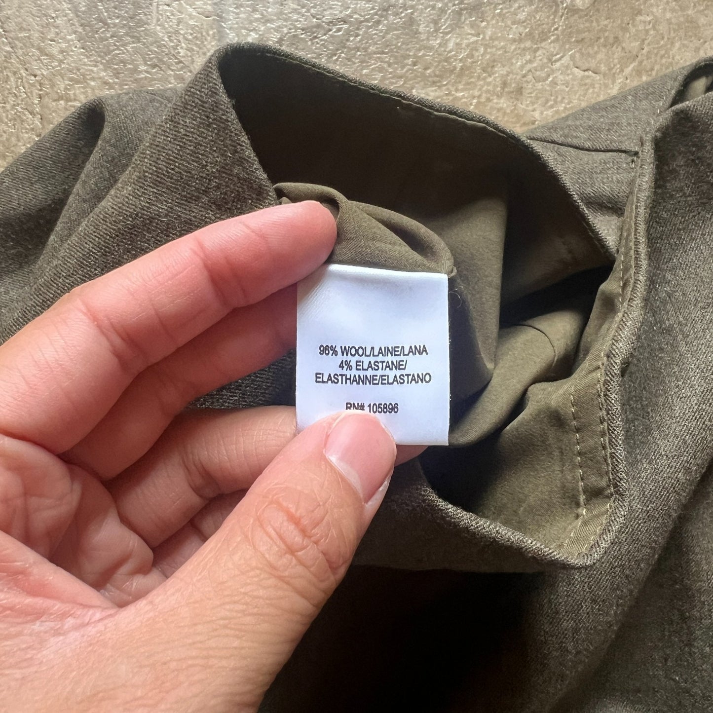 Worth New York Womens Wool Blend Dress Pants Size 2 Sage Gray Straight Leg Formal