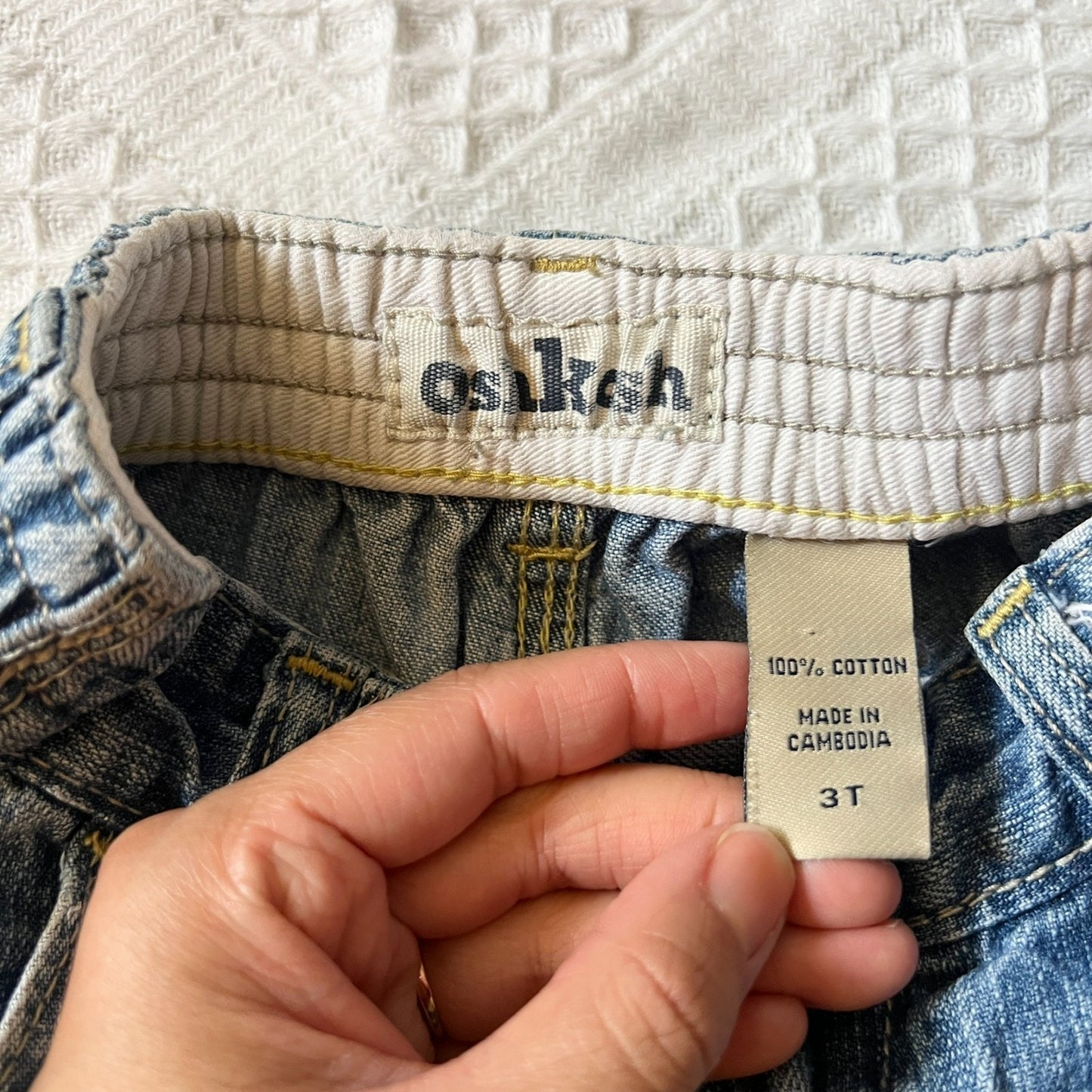 Vtg 90s OshKosh Toddler Cargo Carpenter Jeans 3T Baggy Skater Grunge Urban Punk