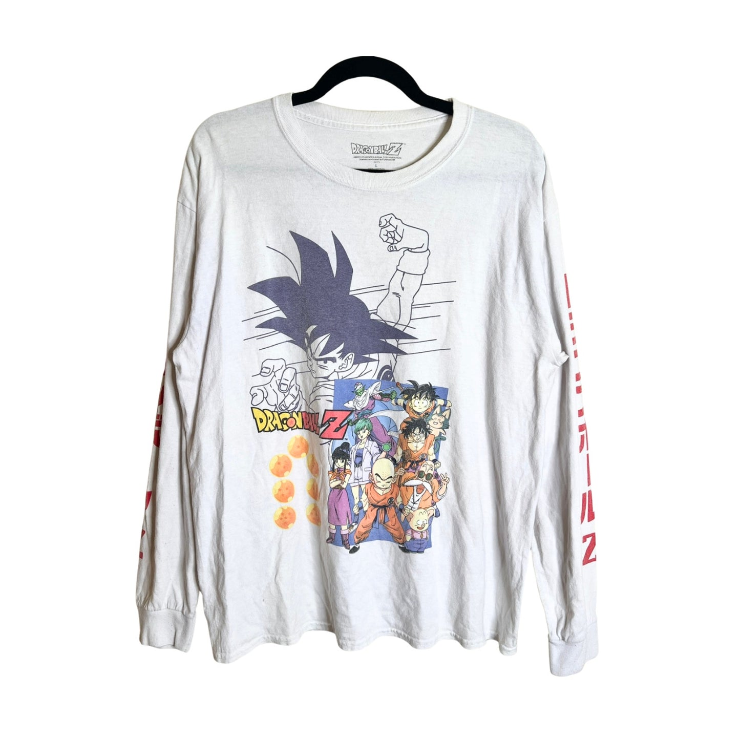 Dragon Ball Z Goku Mens Long Sleeve L Multi-color Graphic Print Anime Nostalgic