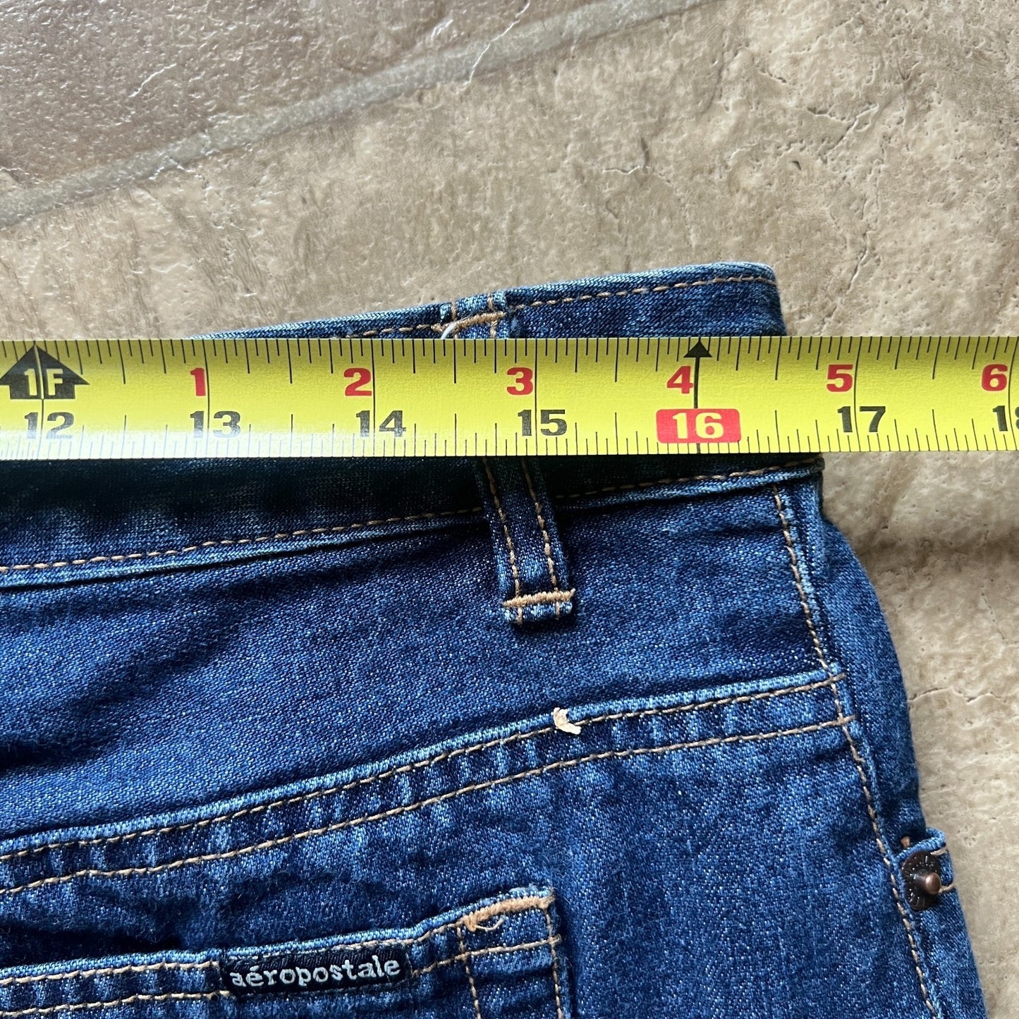 Vintage Y2k Aeropostale Denim Mini Skirt 9/10 Festival Indie Baddie Classic Boho