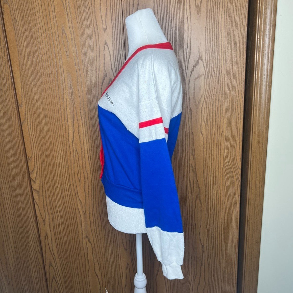 Vtg 1985 Mary Lou Retton by Dobie Cardigan Colorblock Olympics Americana Classic