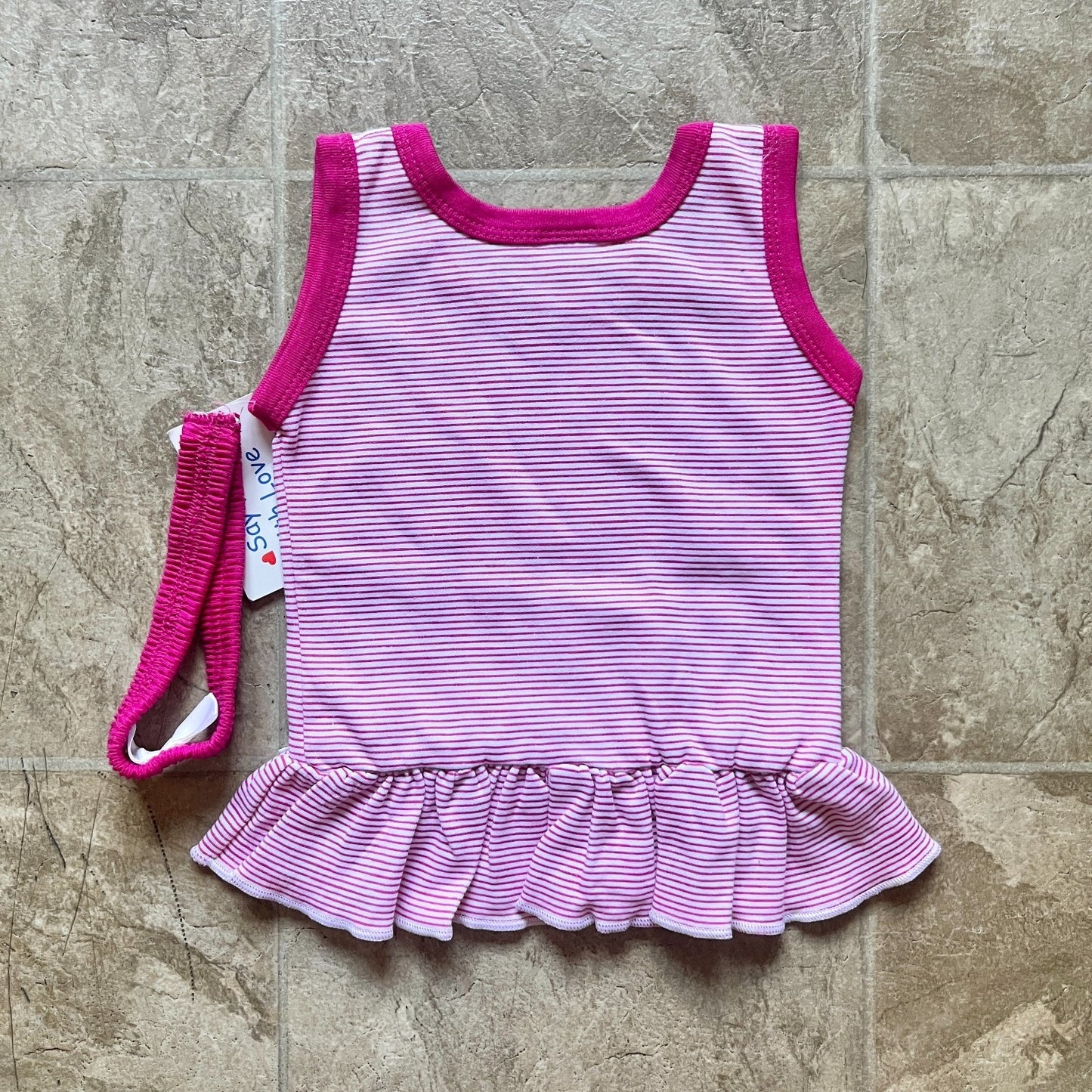 Vtg Deadstock Y2K Bermuda Destination Baby Dress L Pink Resort Vacation Summer