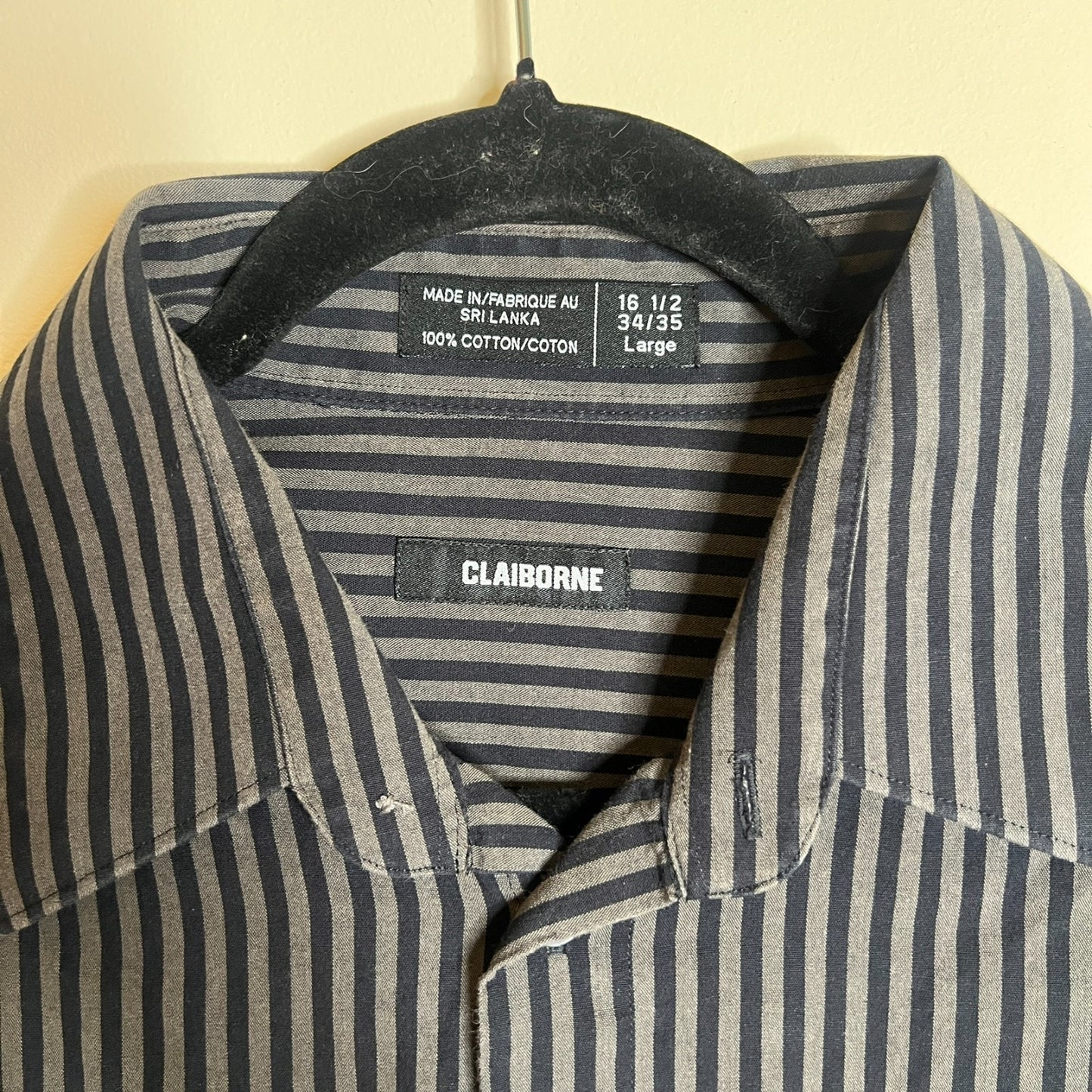 Vintage Y2K Claiborne Mens Striped Button-down L Goth Punk Steampunk Alternative