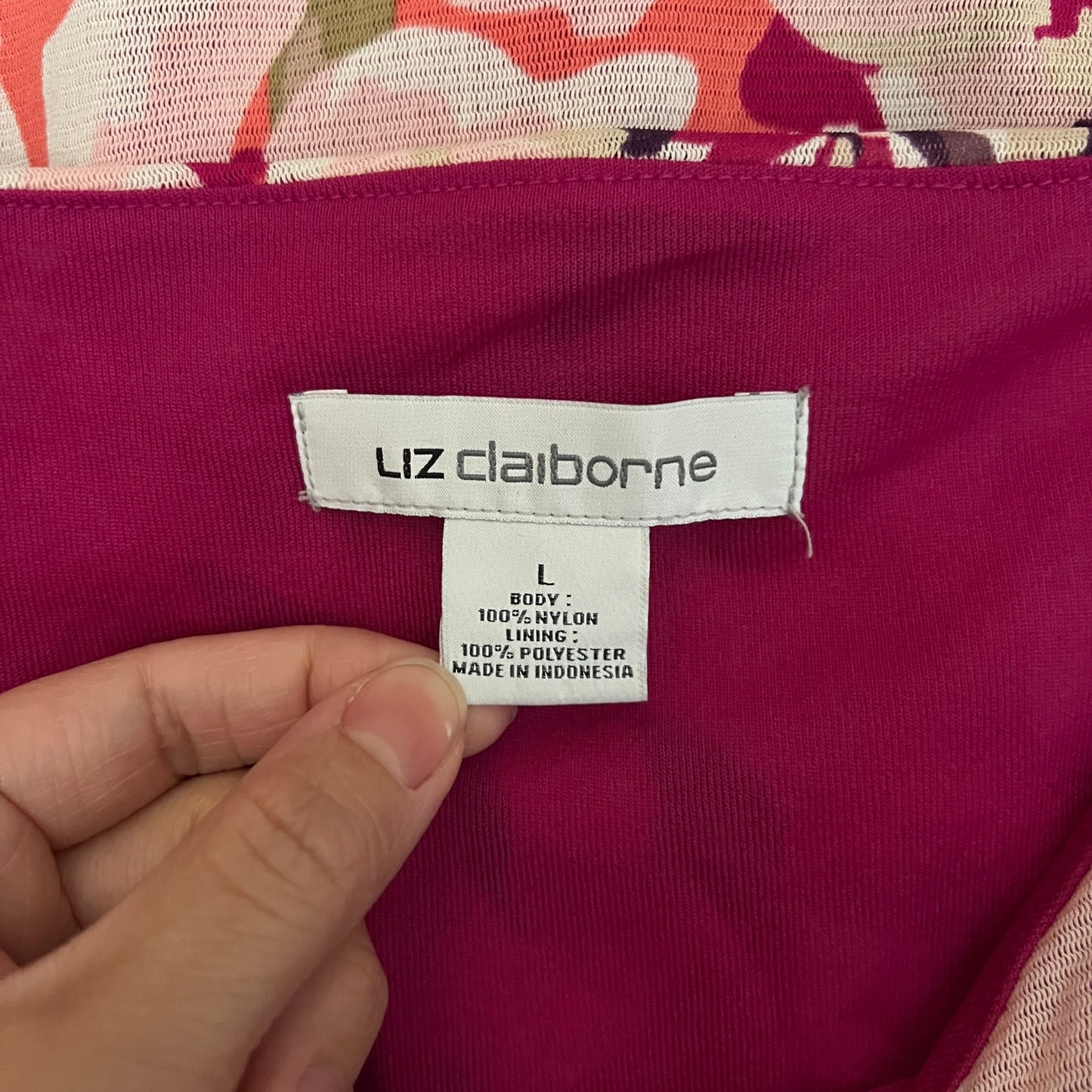 Vintage Y2K Liz Claiborne Floral Ruched Top L Romantic Feminine Statement
