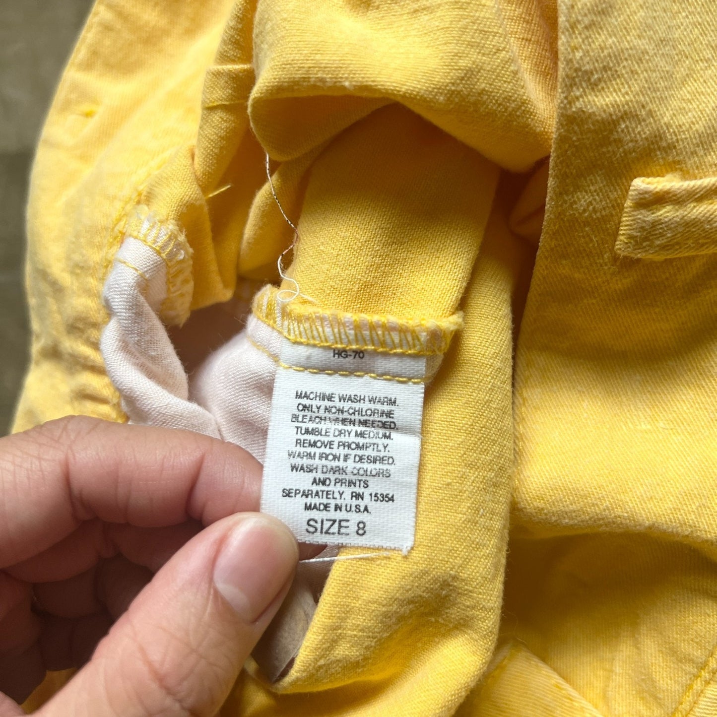 Vintage 90s Womens Sunshine Yellow Shorts 8 High Waisted Preppy Classic Coastal