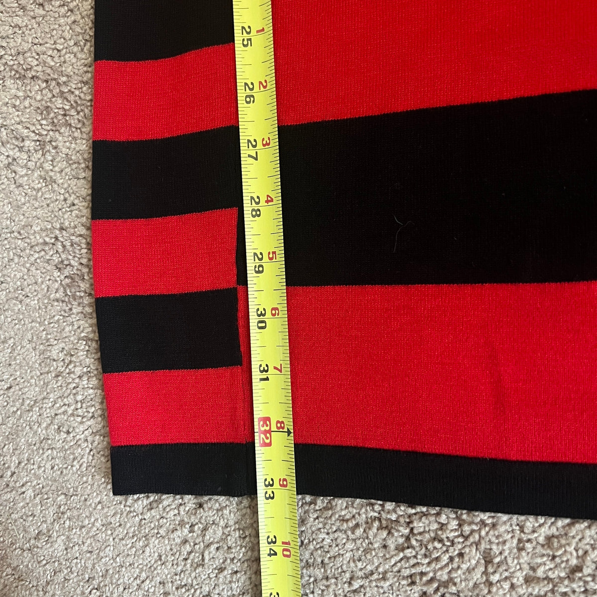 Vtg Y2K Say What Striped Sweater Dress Red Black Mall Goth Punk Grunge Halloween