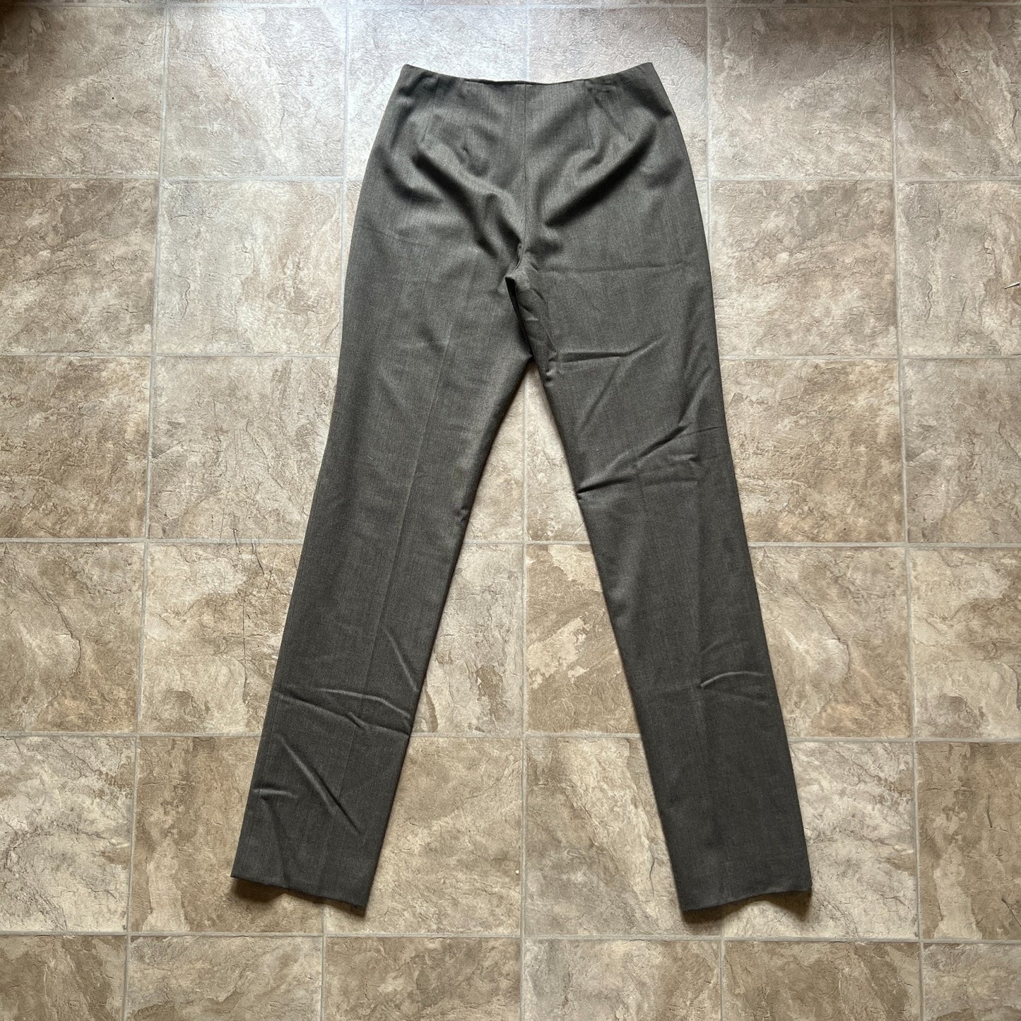 Worth New York Womens Wool Blend Dress Pants Size 2 Sage Gray Straight Leg Formal