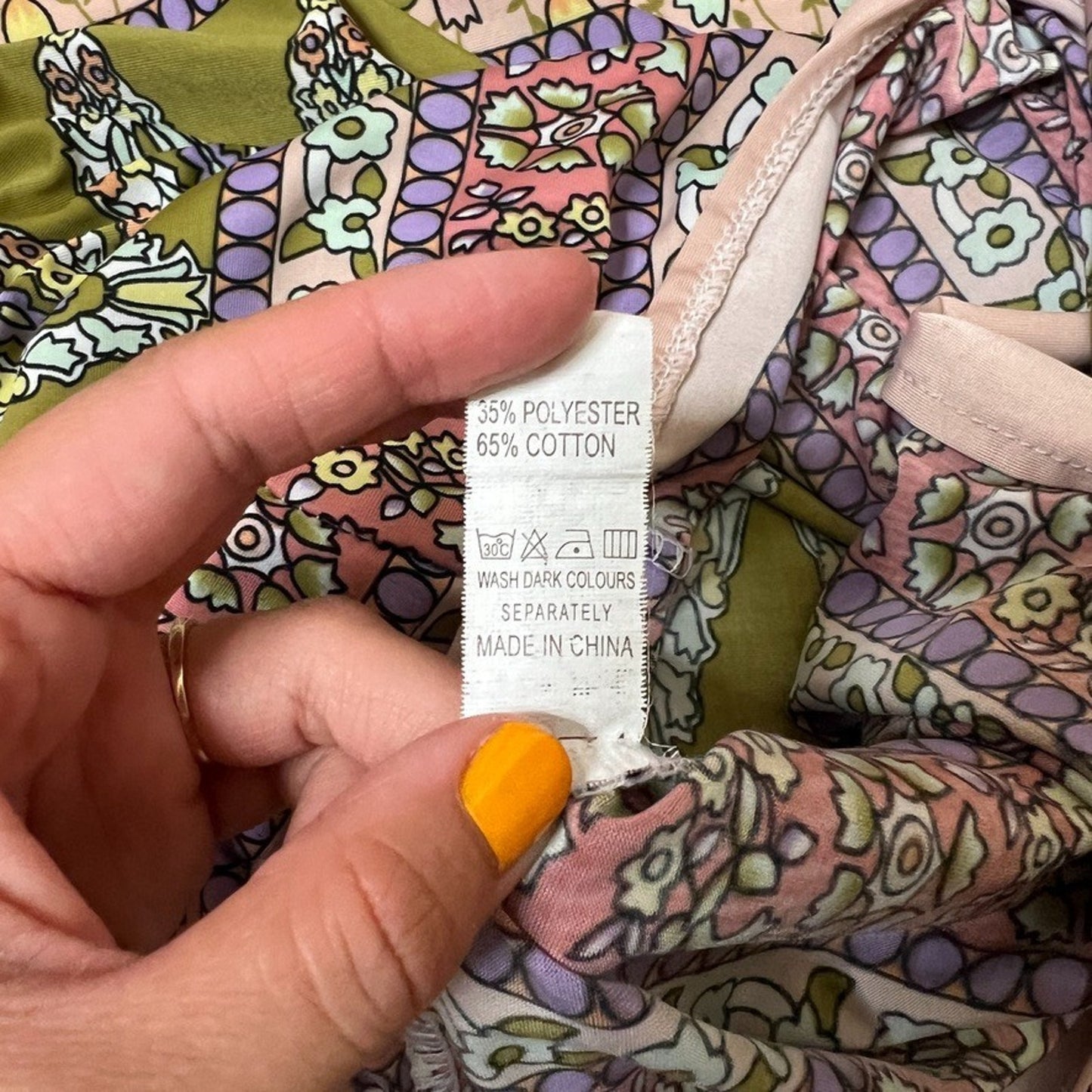 Vtg 90s Diane Von Furstenberg Dress Multi-color Floral Artsy Boho Mod Maximalist