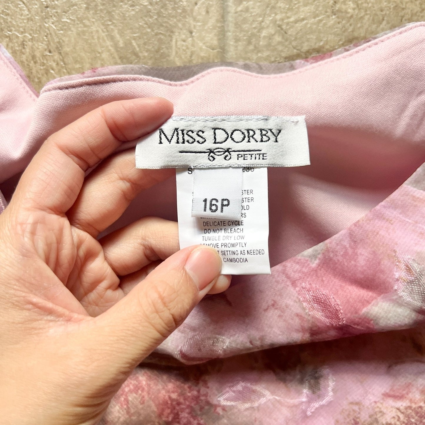 Vintage Deadstock Miss Dorby Floral Top 16P Pink Mesh Overlay Feminine Romantic