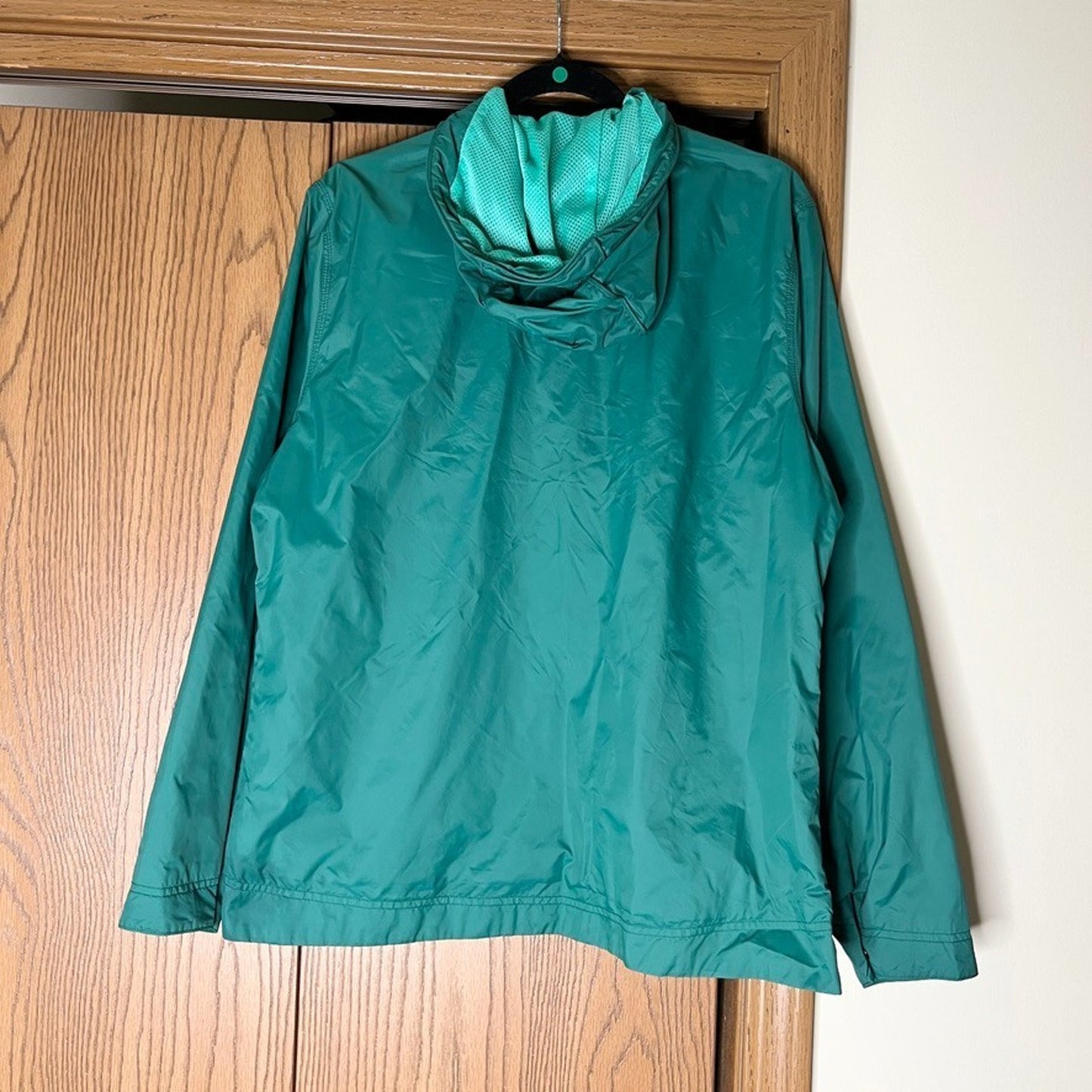 Carhartt Womens Windbreaker Rain Jacket Size M Teal Green Outdoor Gorpcore Hiking Granola Girl