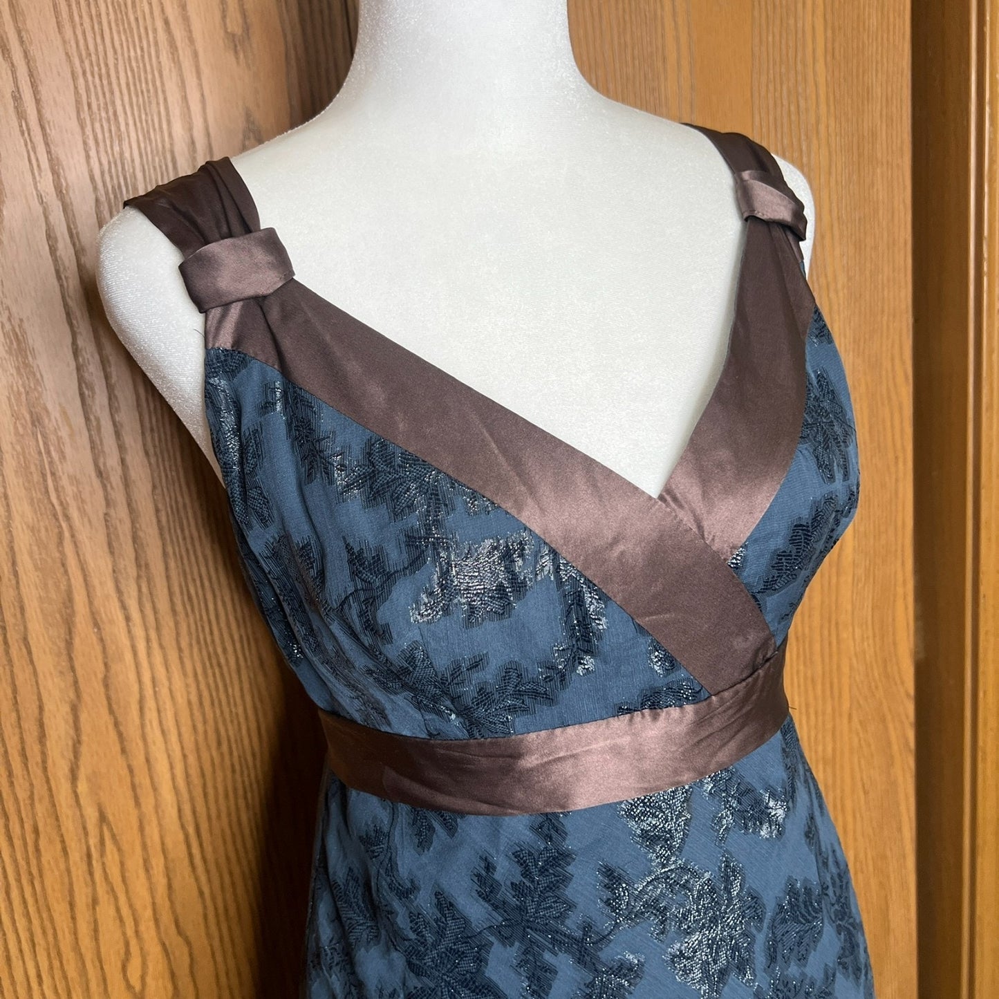 Vtg Y2K Monsoon Babydoll Dress Silk Floral Whimsigoth Fairy Goth Vampire Formal