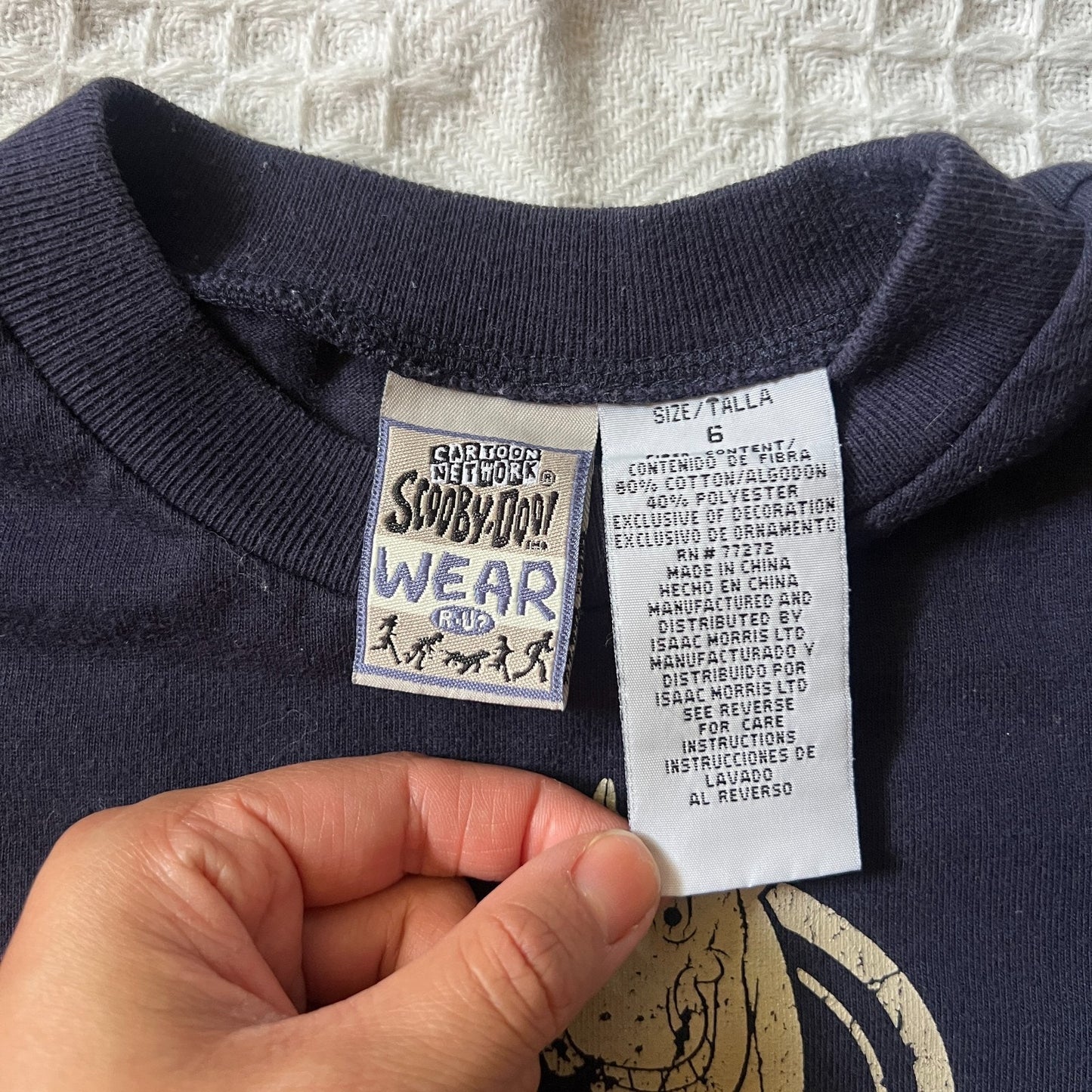 Vtg 90s Scooby-Doo Wear R U Kid T-Shirt 6 Navy Cartoon Network Retro Nostalgic