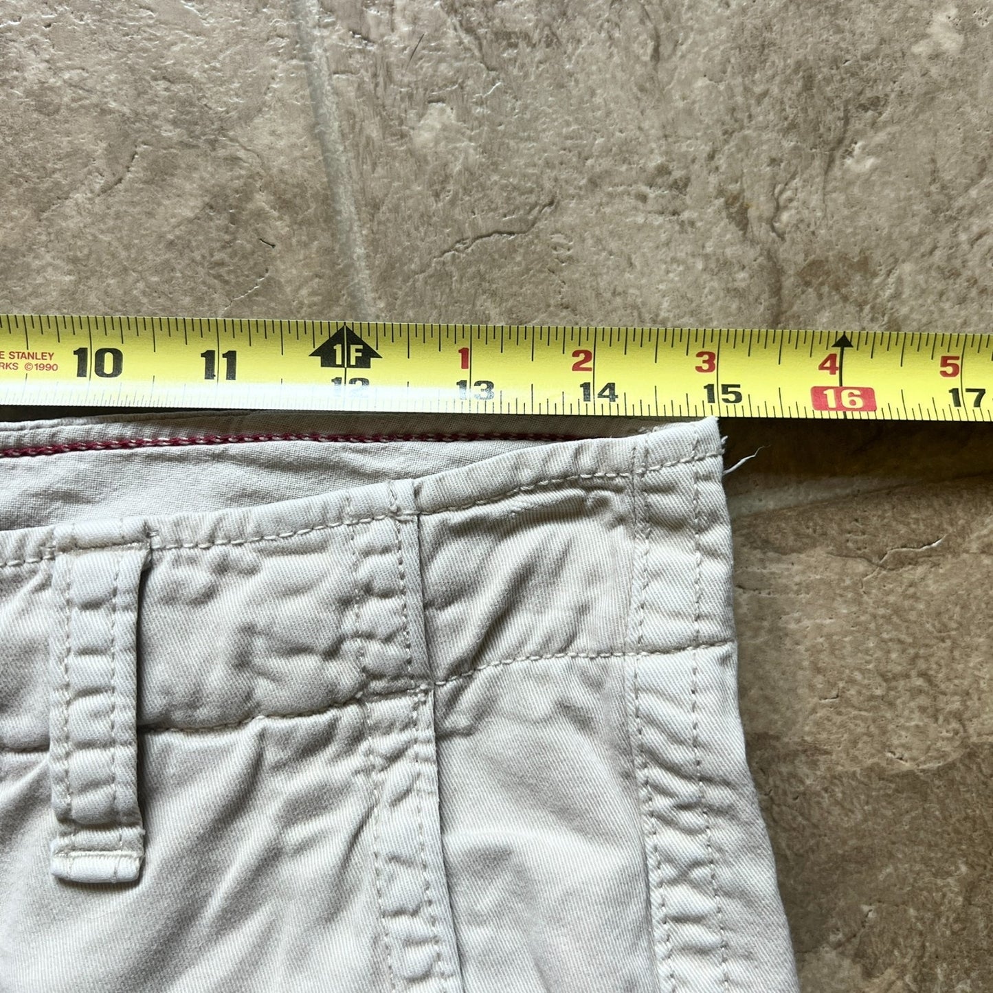 American Eagle Mens Cargo Shorts 28 Beige Baggy Skater Grunge