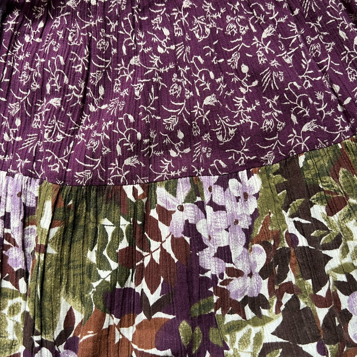 Vtg 90s Sag Harbor Maxi Skirt S Floral Patchwork Boho Whimsigoth Prairie Hippie