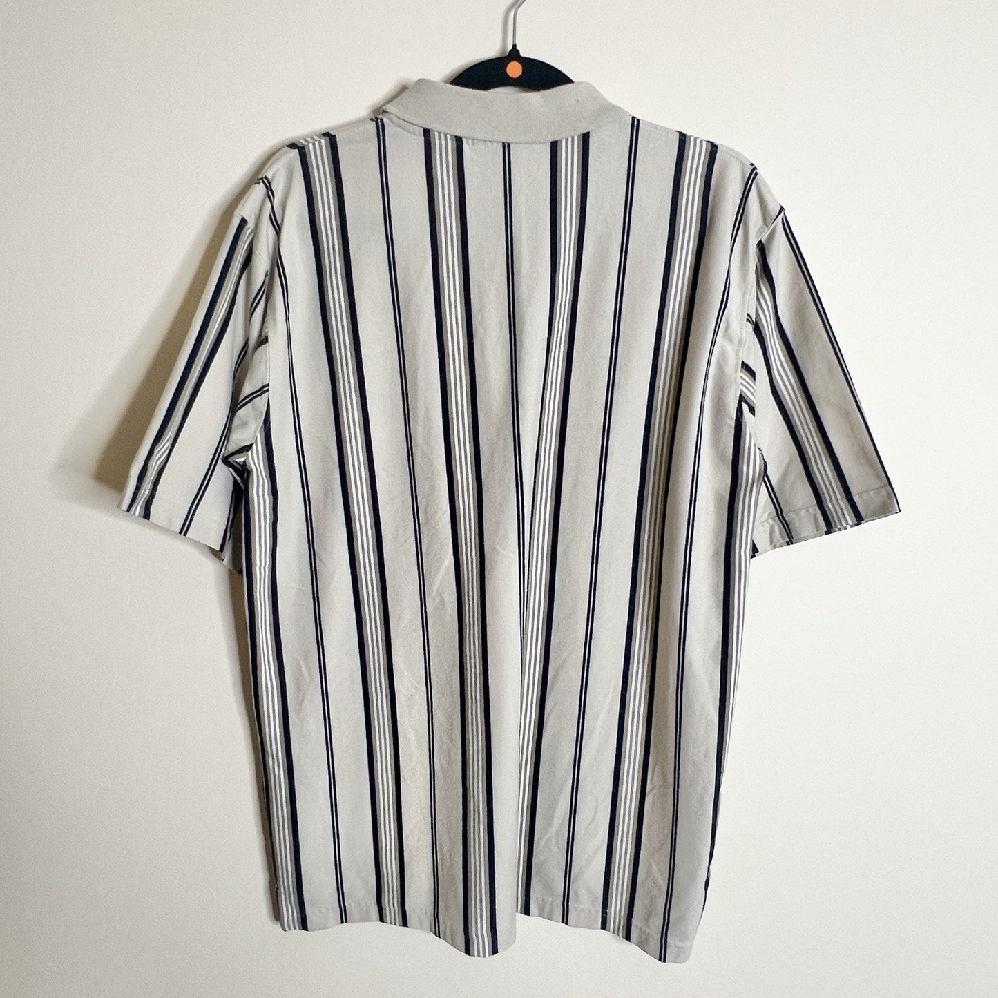 Vtg 90s Puritan Mens Striped Polo Shirt Golf Sporty Classic Minimalist Skater
