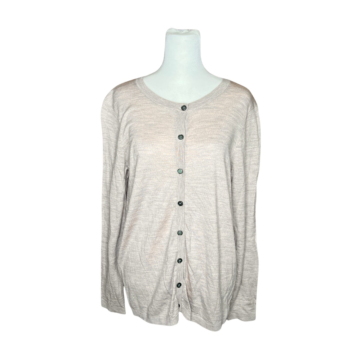 Womens 100% Superfine Merino Wool Cardigan Light-weight Minimalist Quiet Luxury